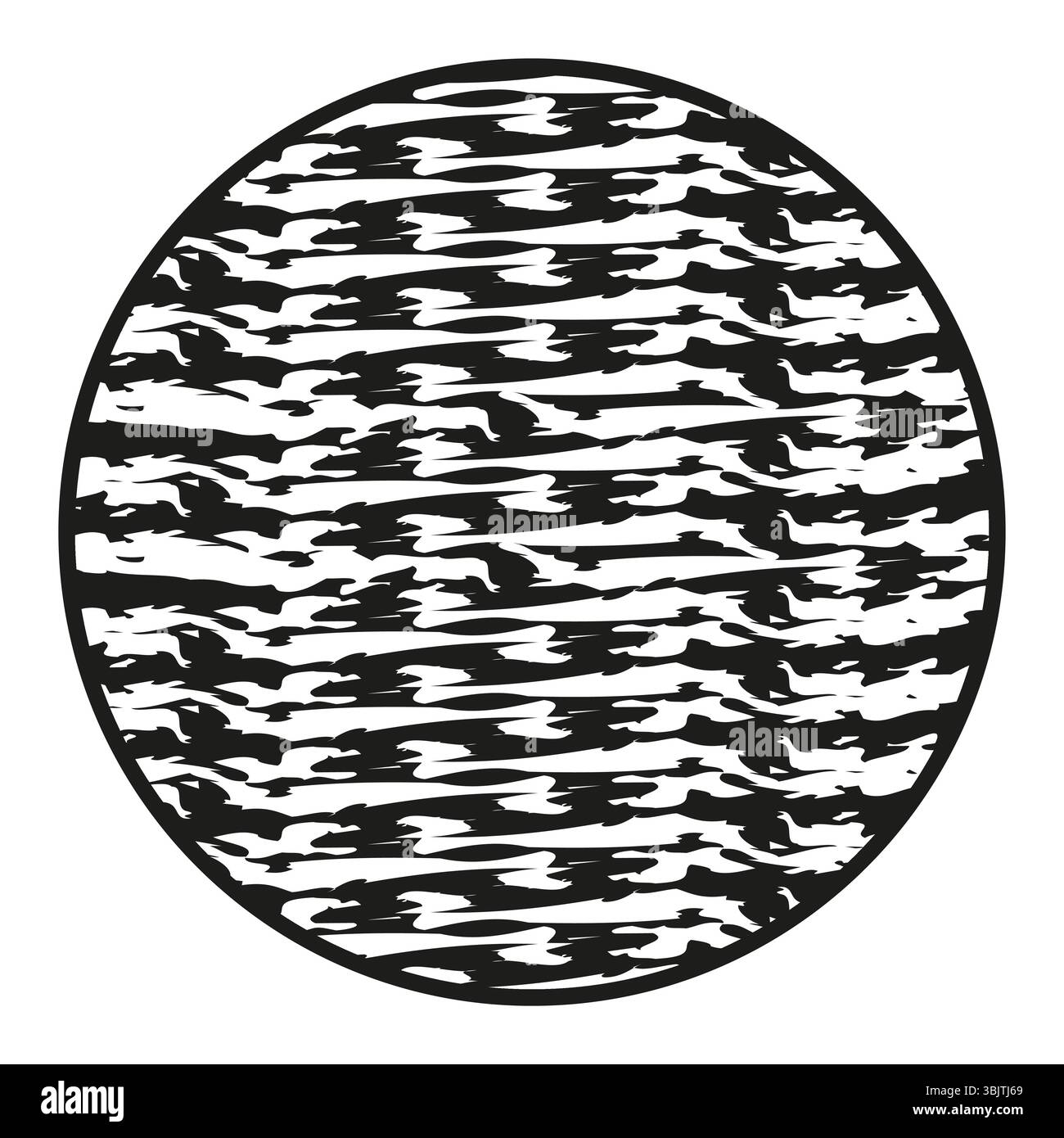 Pattern circle icon. Horizontal dash shape. Abstract texture vector ...