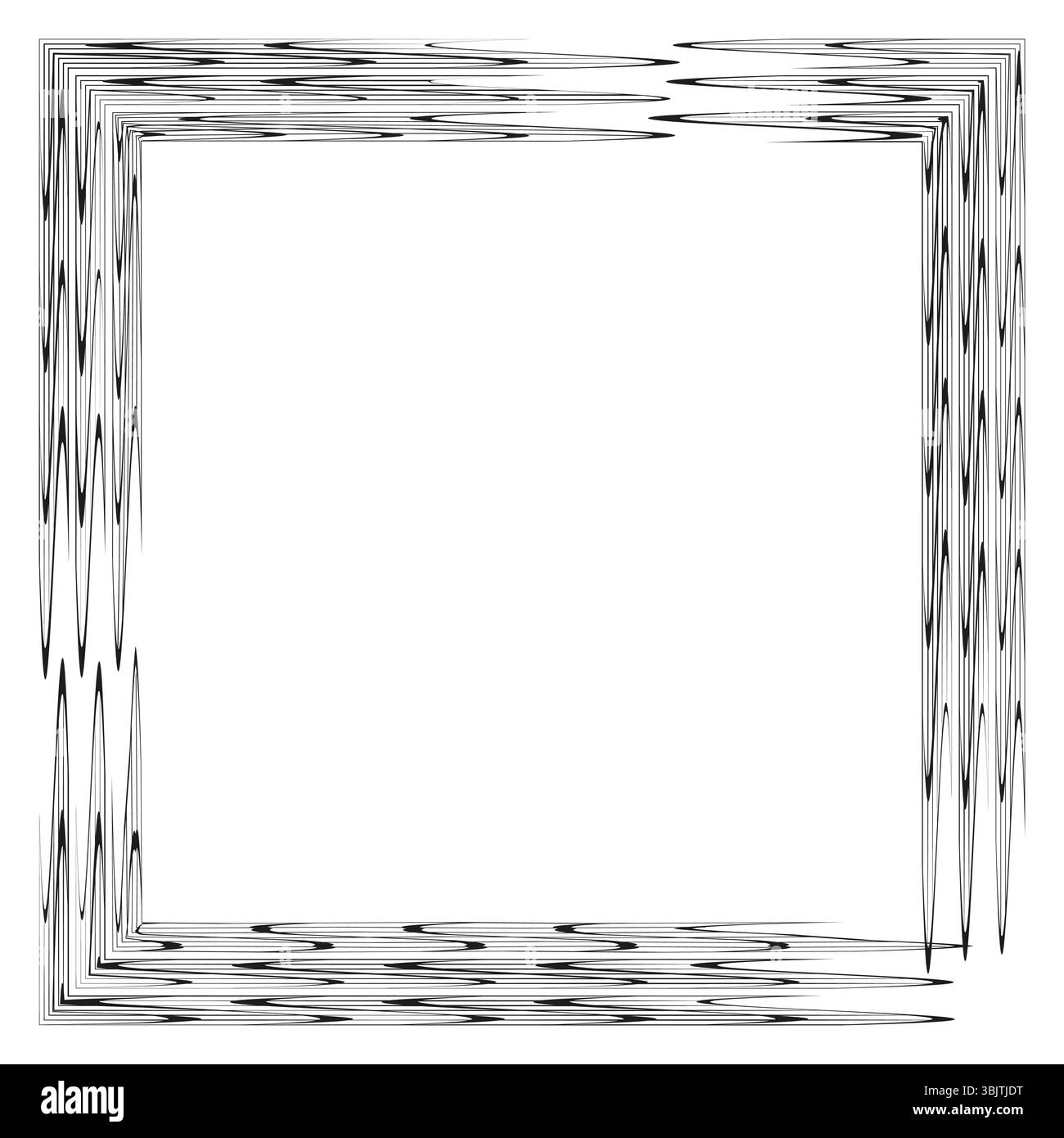 Border frame vector. Square linear shape. Black corner pattern ...