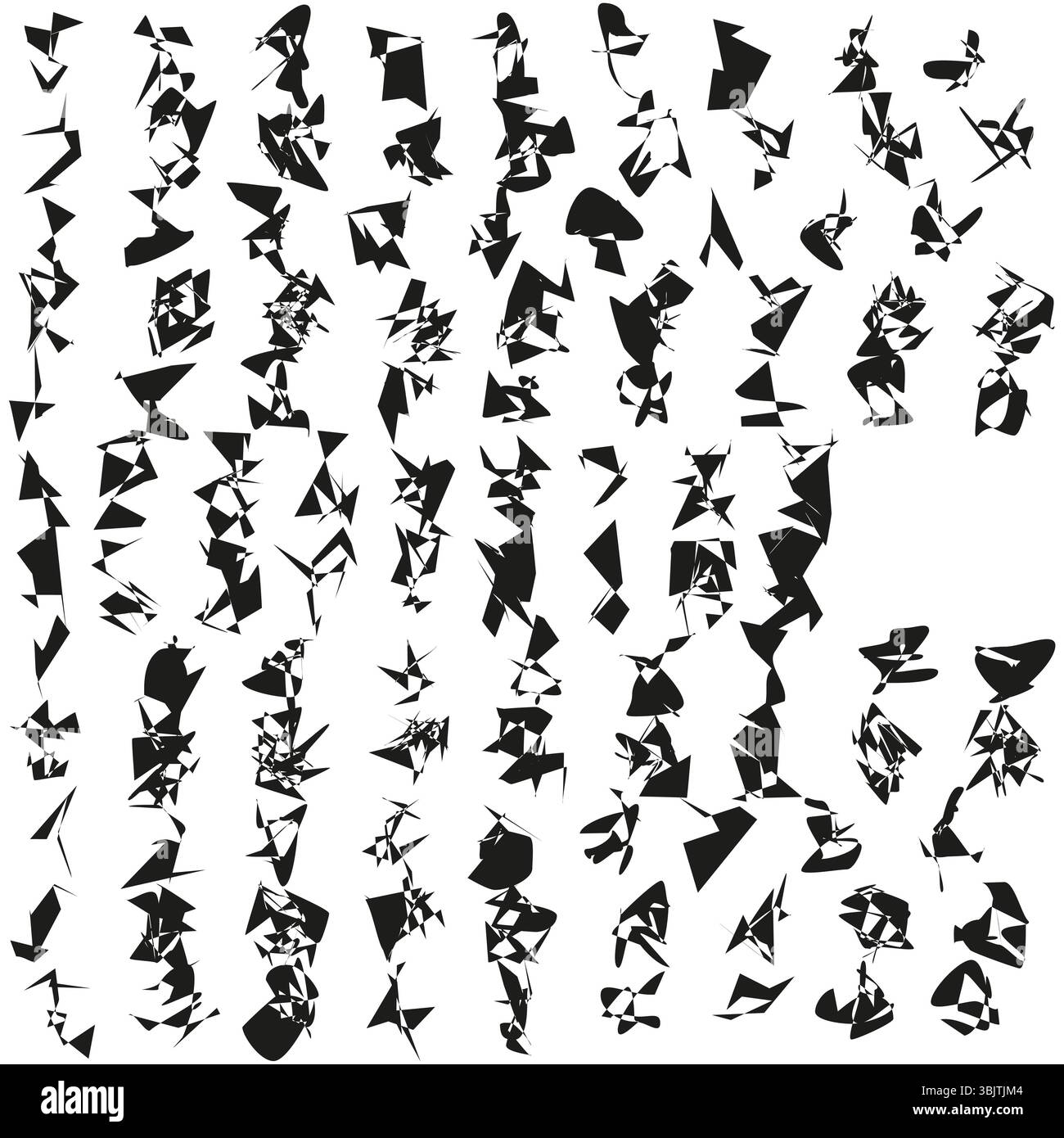 Crowd silhouette icon. Dynamic human shape. Abstract motion figure ...