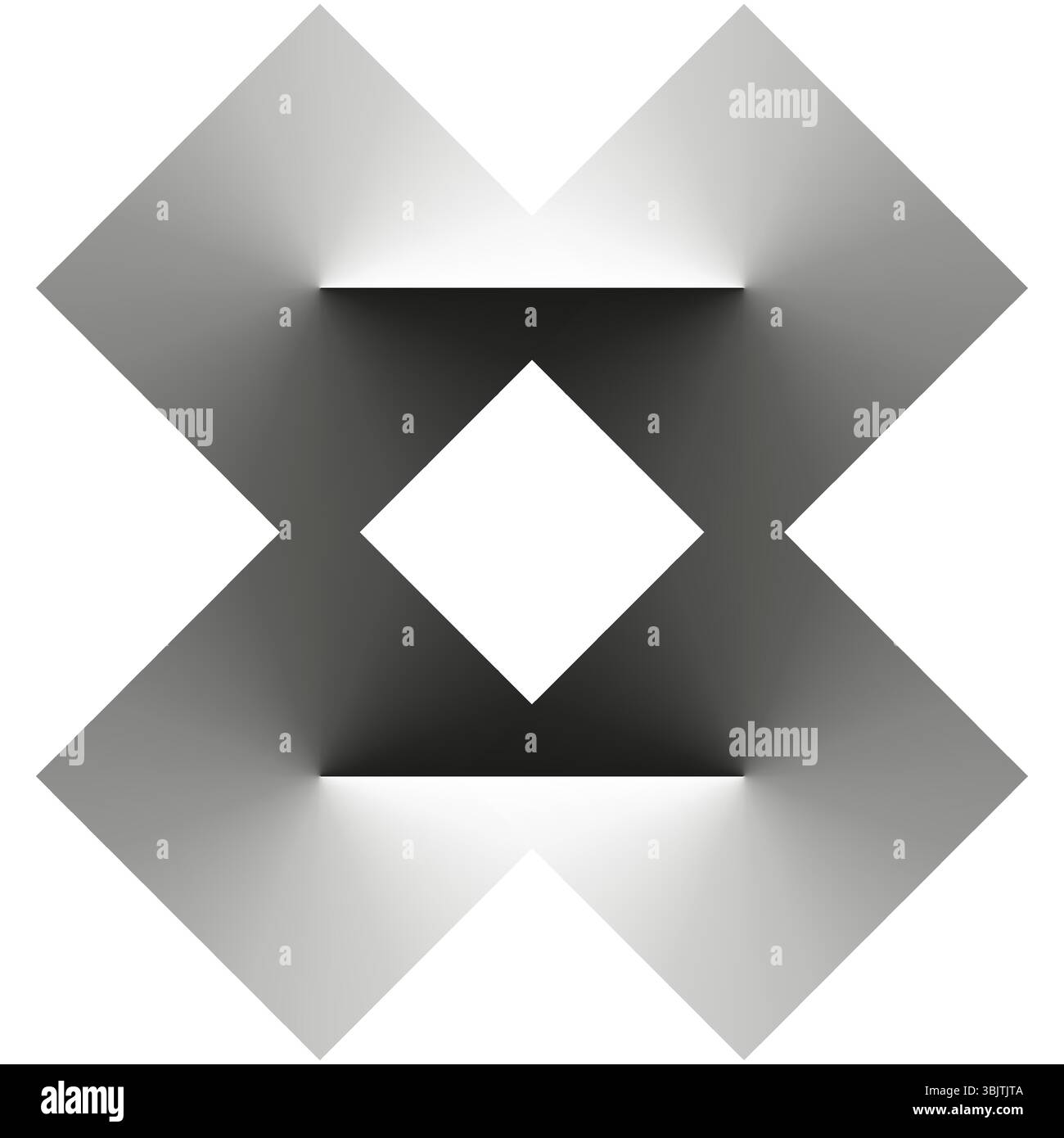 Square diamond icon. Vector geometry shape. Depth contrast figure ...