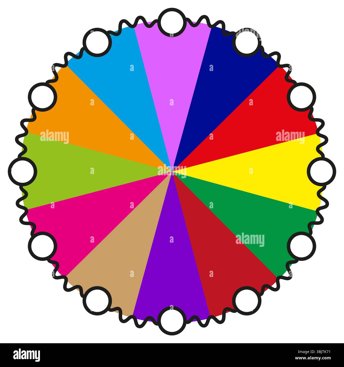 Colorful wheel icon. Bright color spectrum. Vector vivid illustration ...