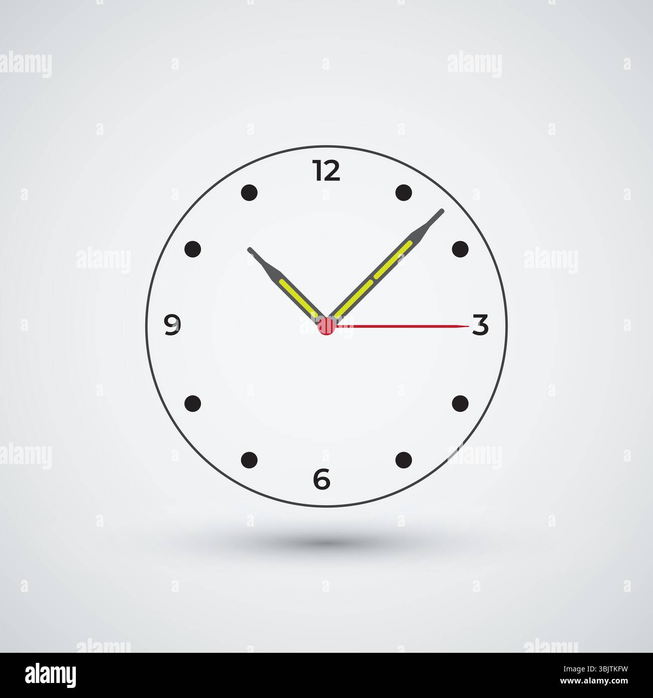 Wall Clock Simple Minimal Vector Logo Design Stock Vector