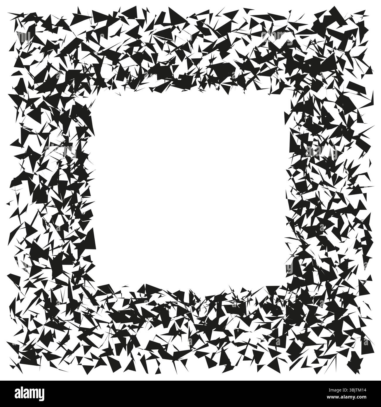 Square dot frame. Abstract border shape. Black spotted figure. Vector ...