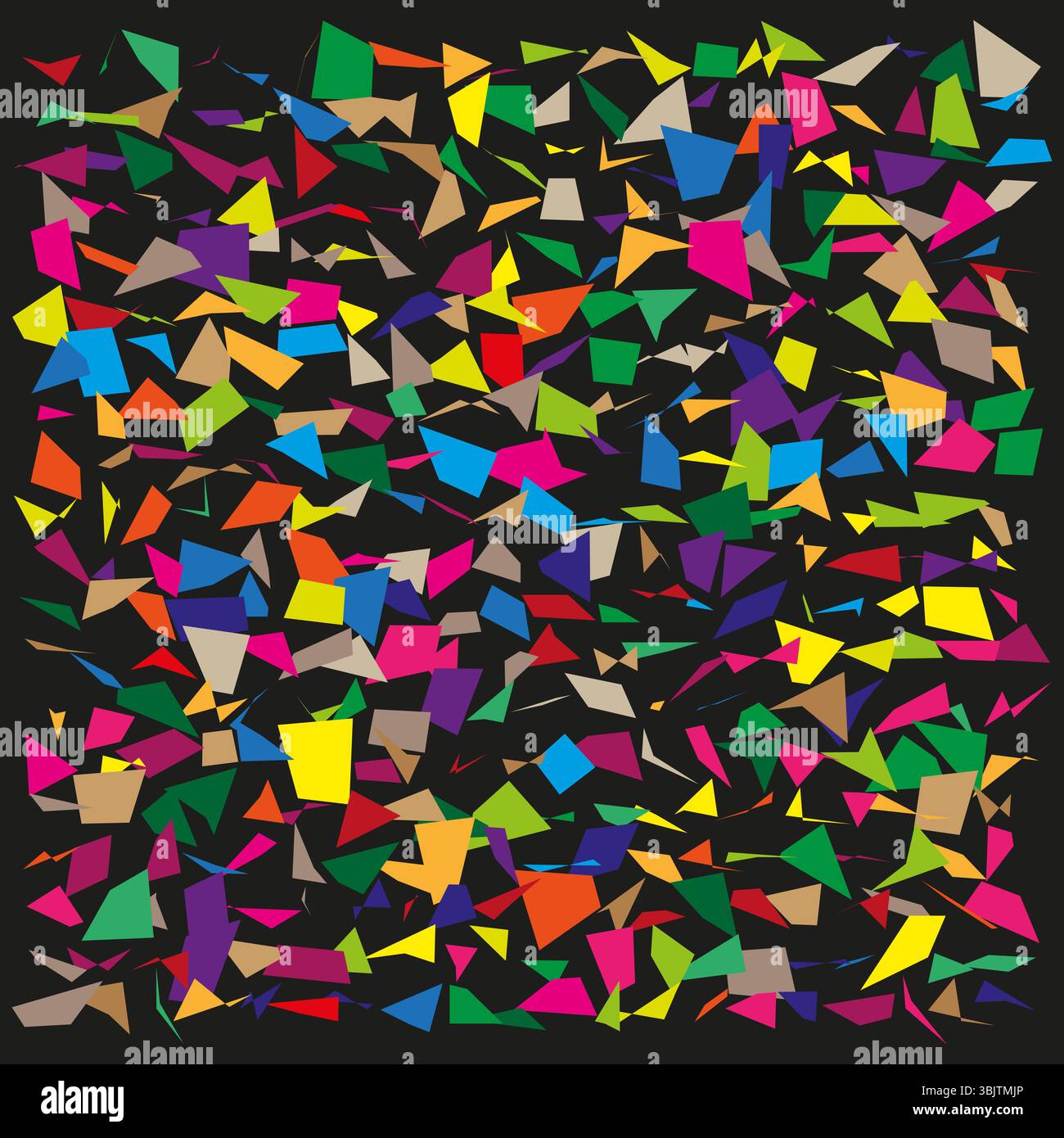 Color shard chaos. Triangular sharp mosaic. Vector broken surface. Random pattern field. Stock Vector