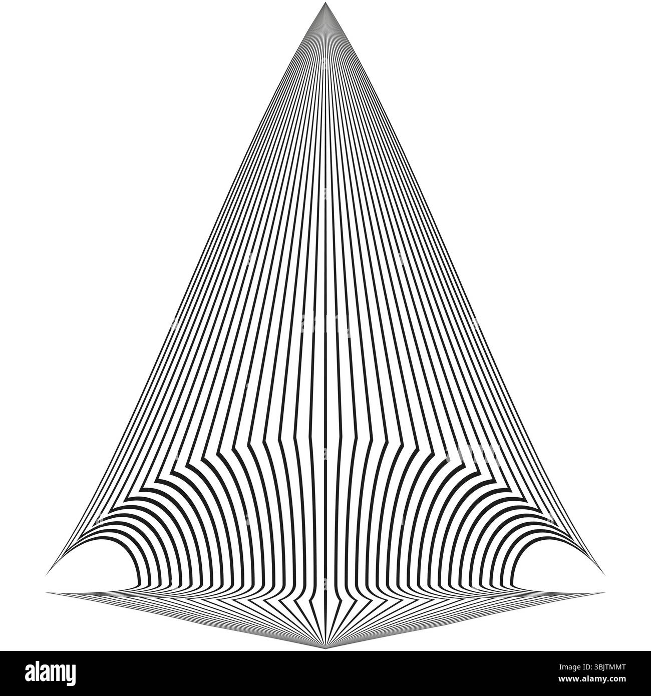 Triangle pyramid shape. Geometric vector form. Angular abstract design ...