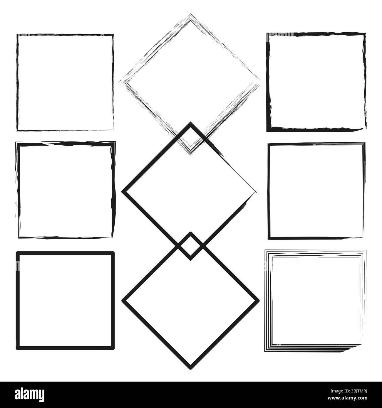 Square frame icon. Diamond vector shape. Empty layout symbol ...