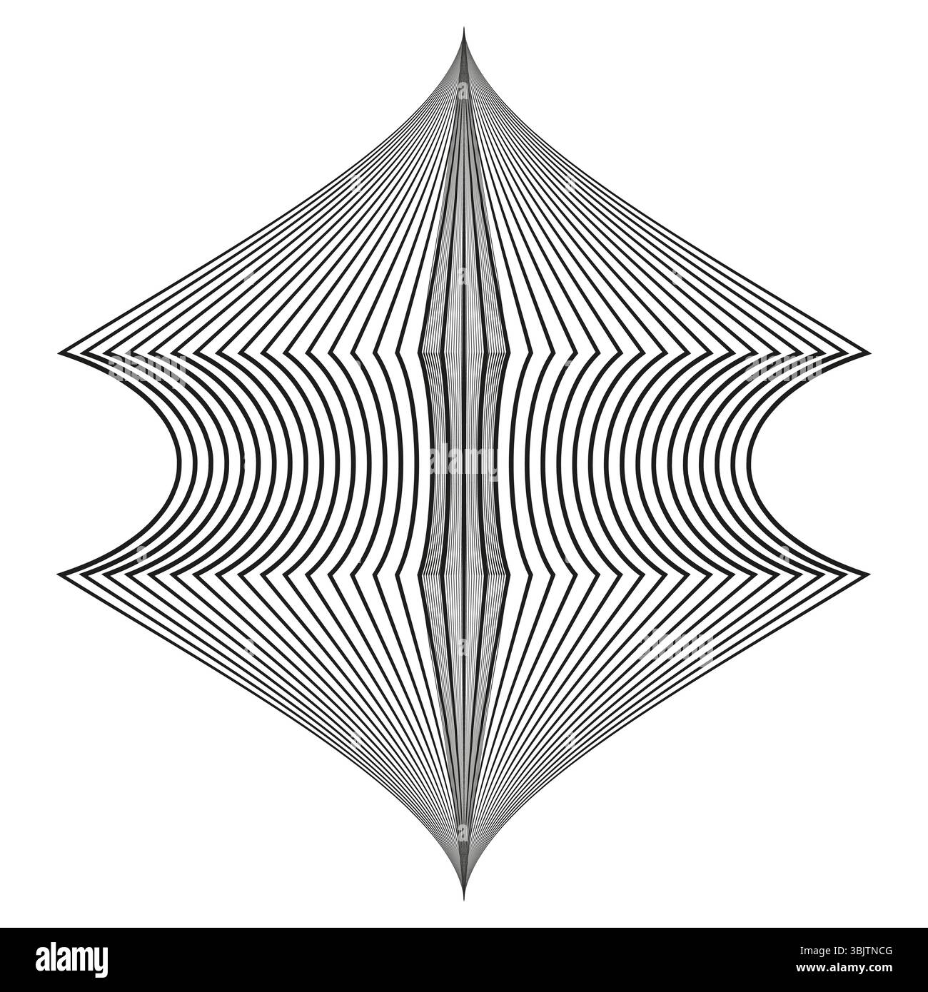Diamond shaped form. Geometric vector illustration. Angular abstract design. Sharp pointed figure. Stock Vector