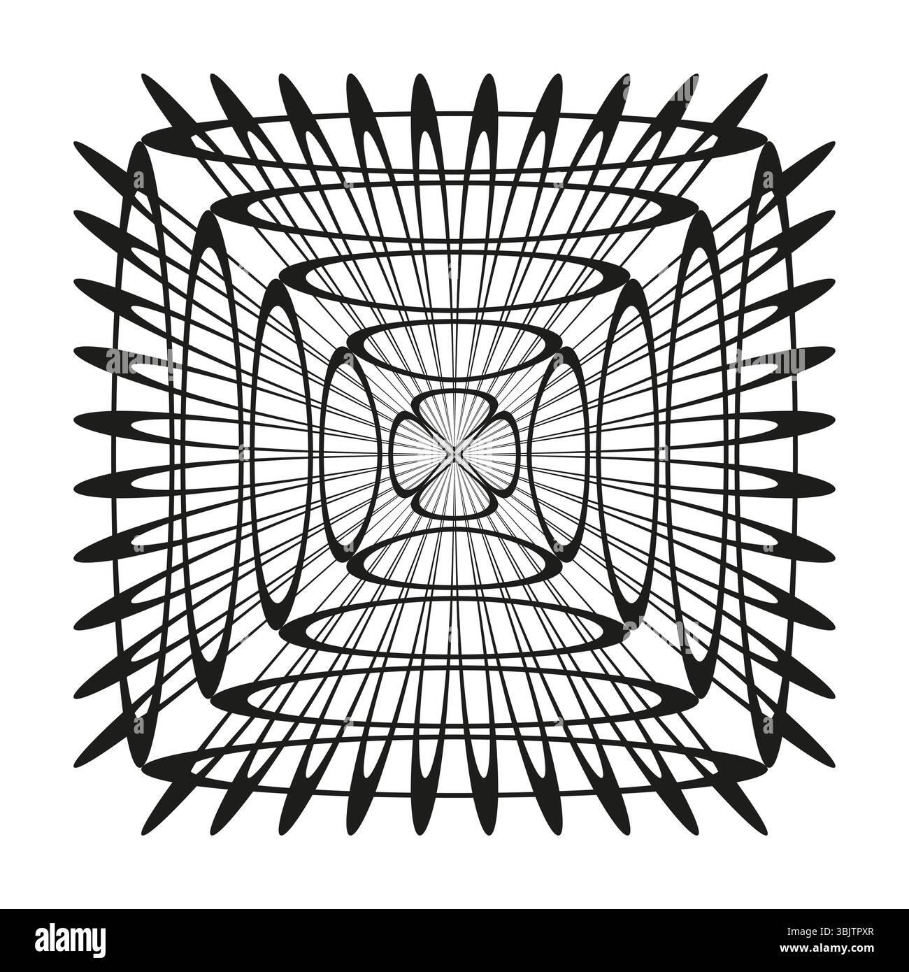 Isometric grid pattern. Geometric square shapes. Abstract lattice lines. Three dimensional Vector. Stock Vector