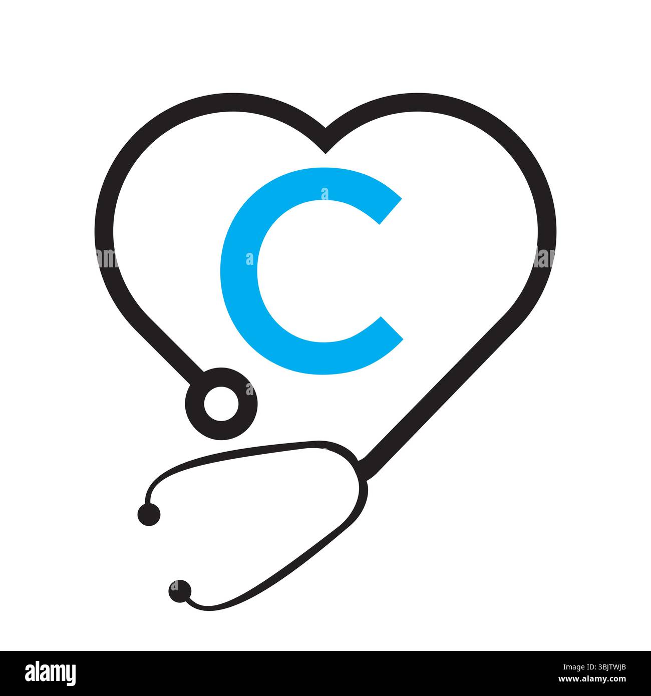 Stethoscope Logo On Letter C Concept For Healthcare and Medical Symbol ...