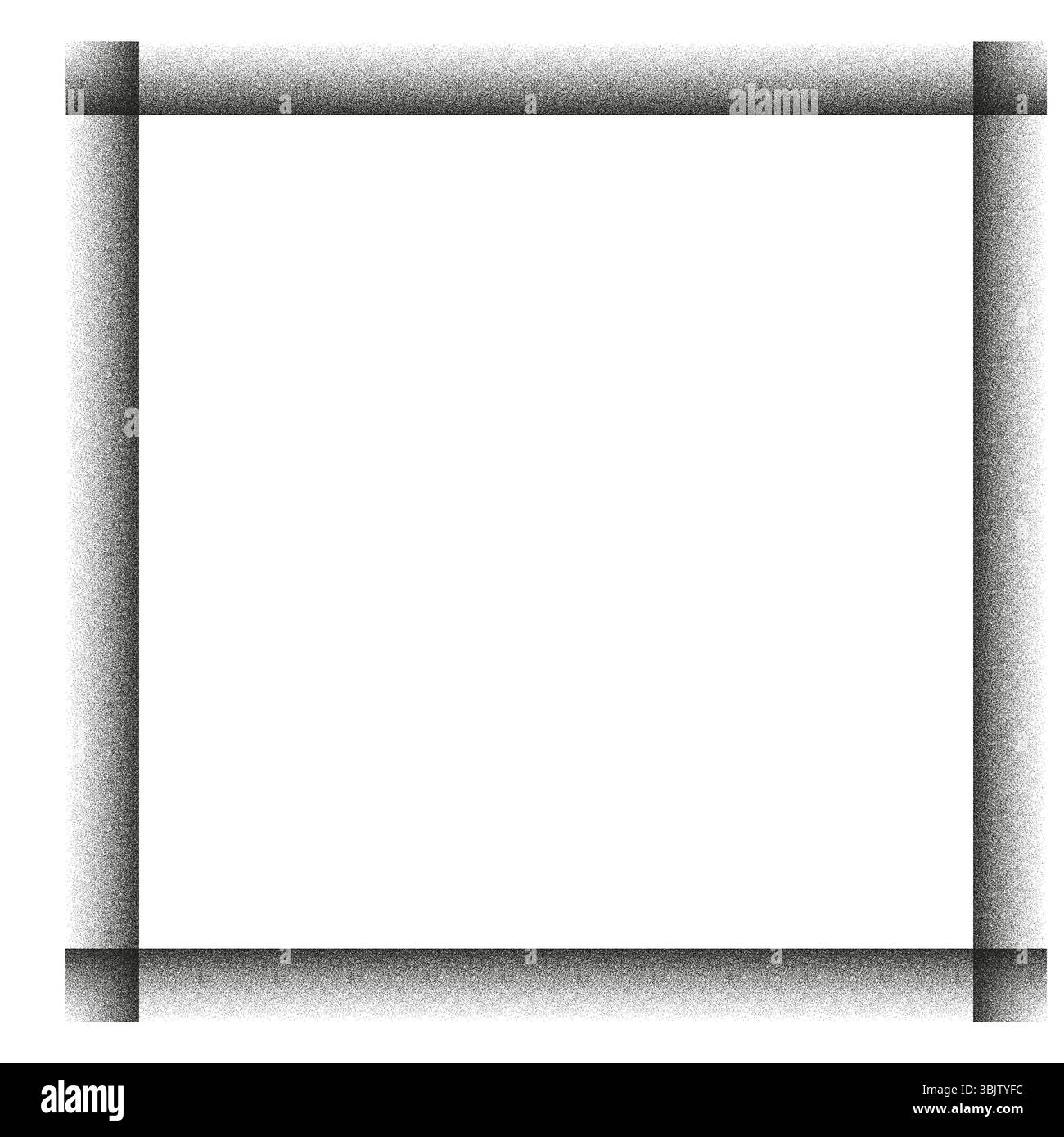 Empty square frame. Minimal white border. Plain geometric shape. Vector outline symbol. Stock Vector