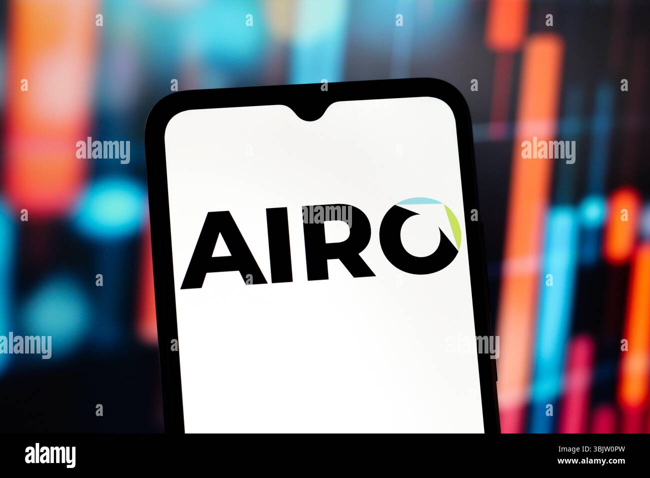 In this photo illustration, the AIRO Group Holdings logo is seen ...