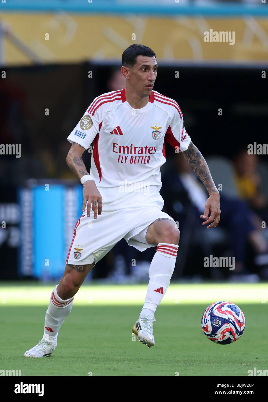 Enfant Maillot Angel Di Maria #11 Rouge Blanc Tenues Domicile 2025/26 T-Shirt