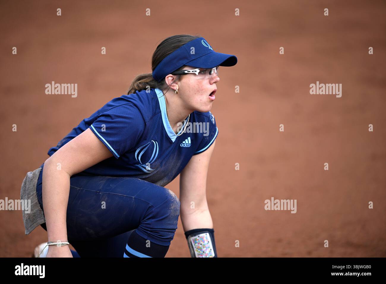 Quinnipiac infielder Ella McGalliard during an NCAA college softball Quinnipiac infielder Ella McGalliard during an NCAA college softball
