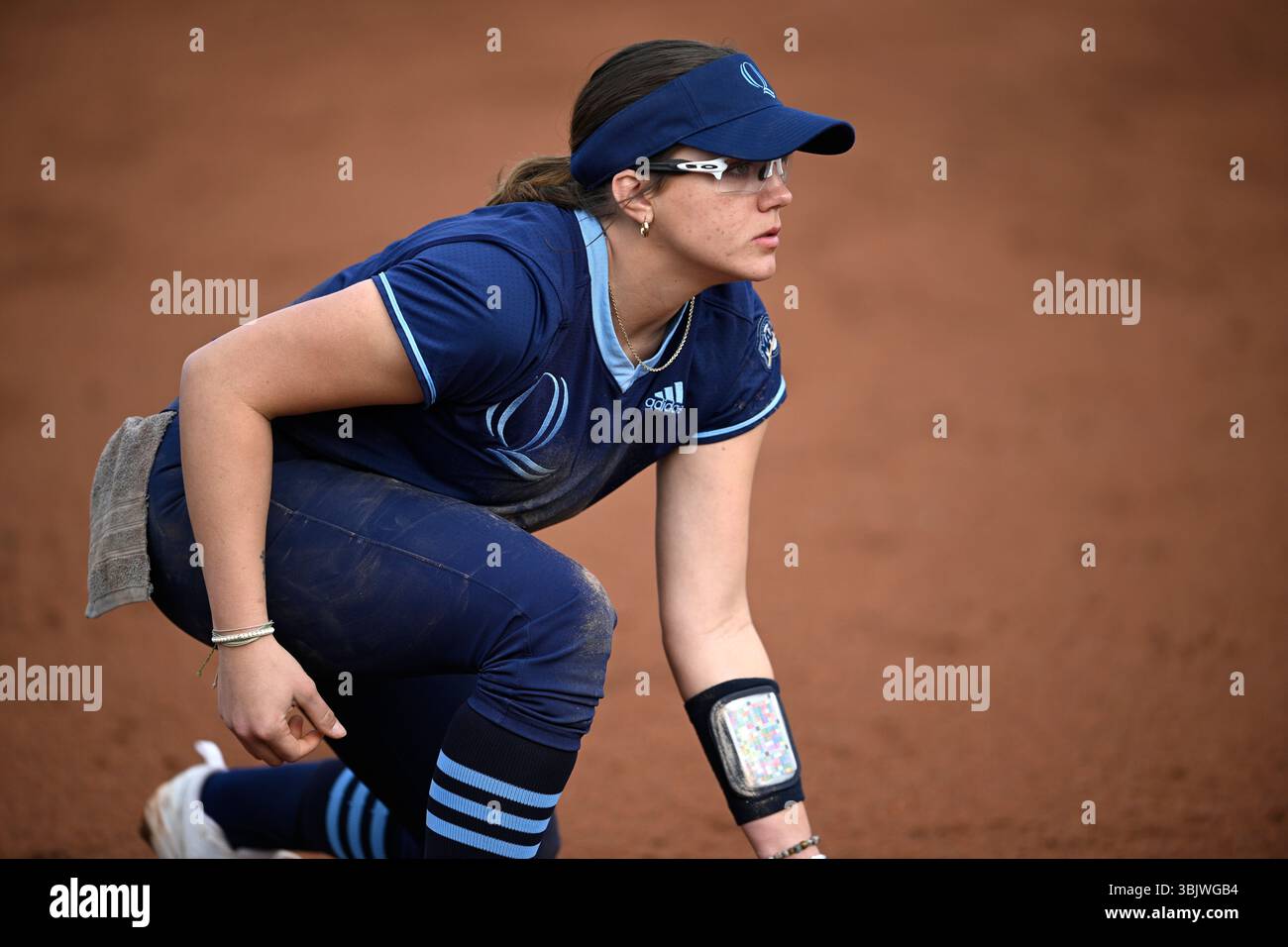 Quinnipiac infielder Ella McGalliard during an NCAA college softball Quinnipiac infielder Ella McGalliard during an NCAA college softball