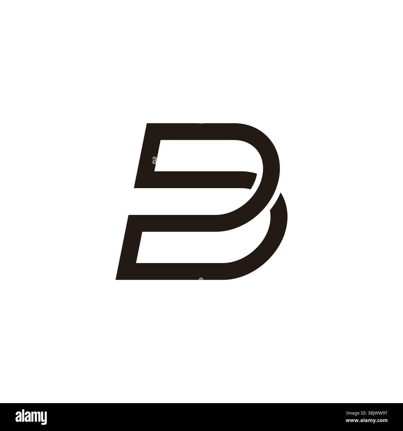 letter db infinity geometric logo vector Stock Vector