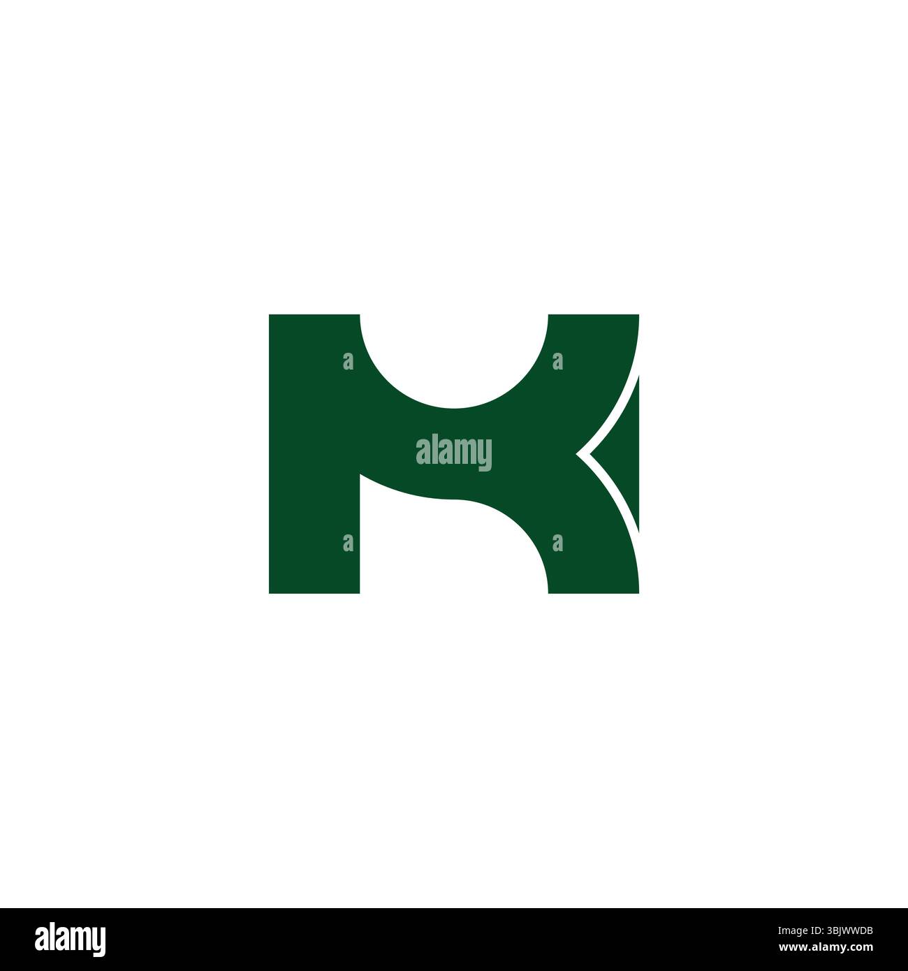 letters mk linked curves abstract geometric logo vector Stock Vector