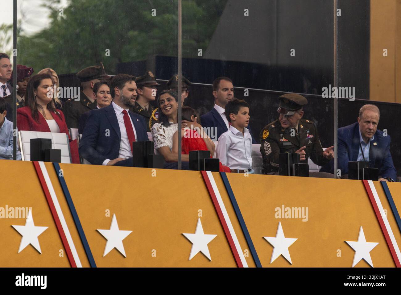 Vice President J.D. Vance, joined by his wife, children, and Sergeant ...