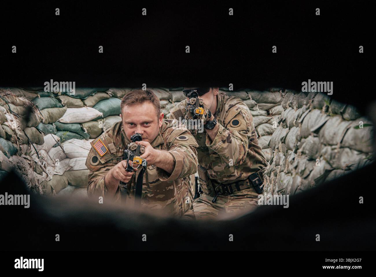 Michigan Army National Guard Soldiers assigned to Alpha and Bravo ...