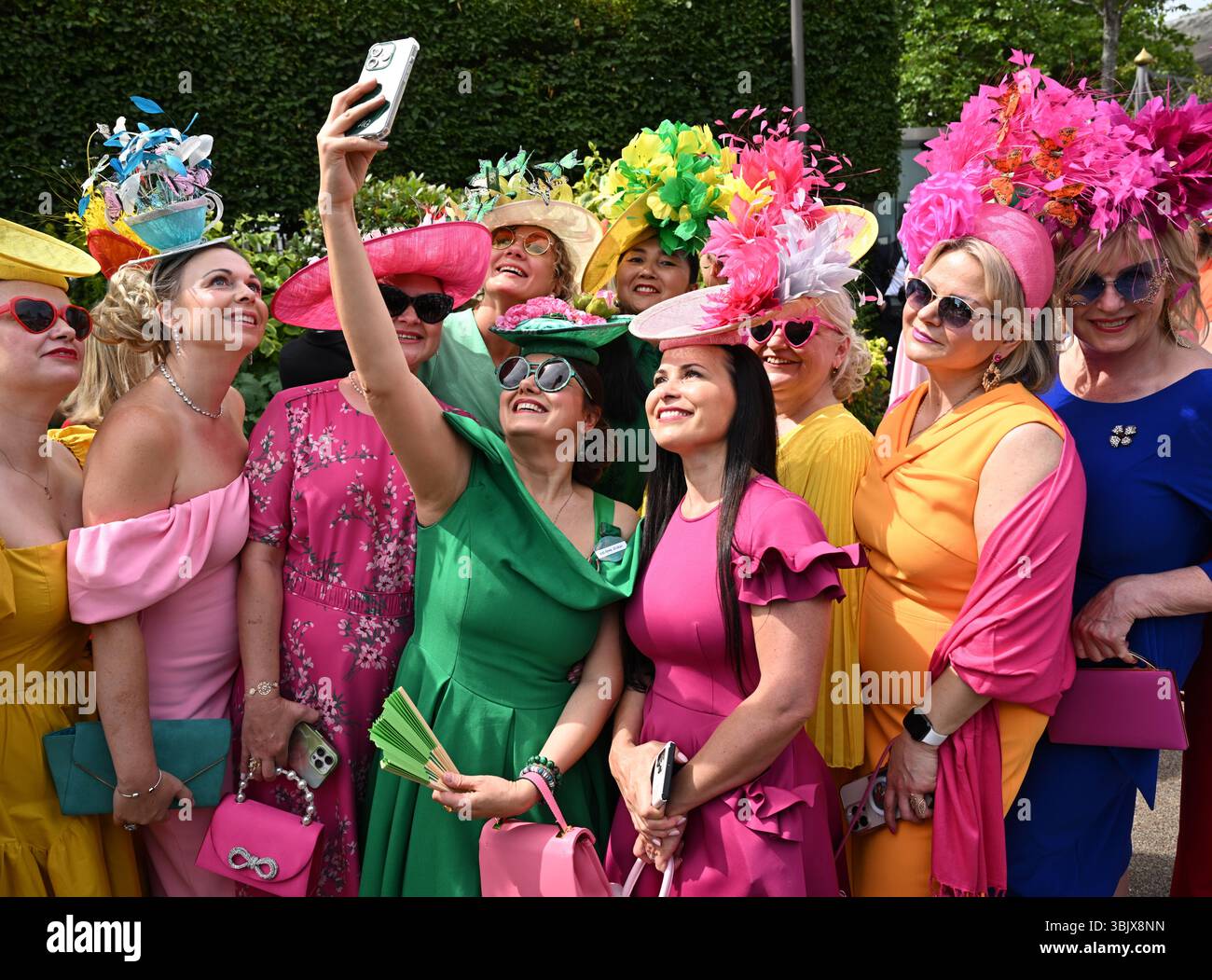 London, UK. June 17th, 2025. Racegoers attending Day One of Royal Ascot ...