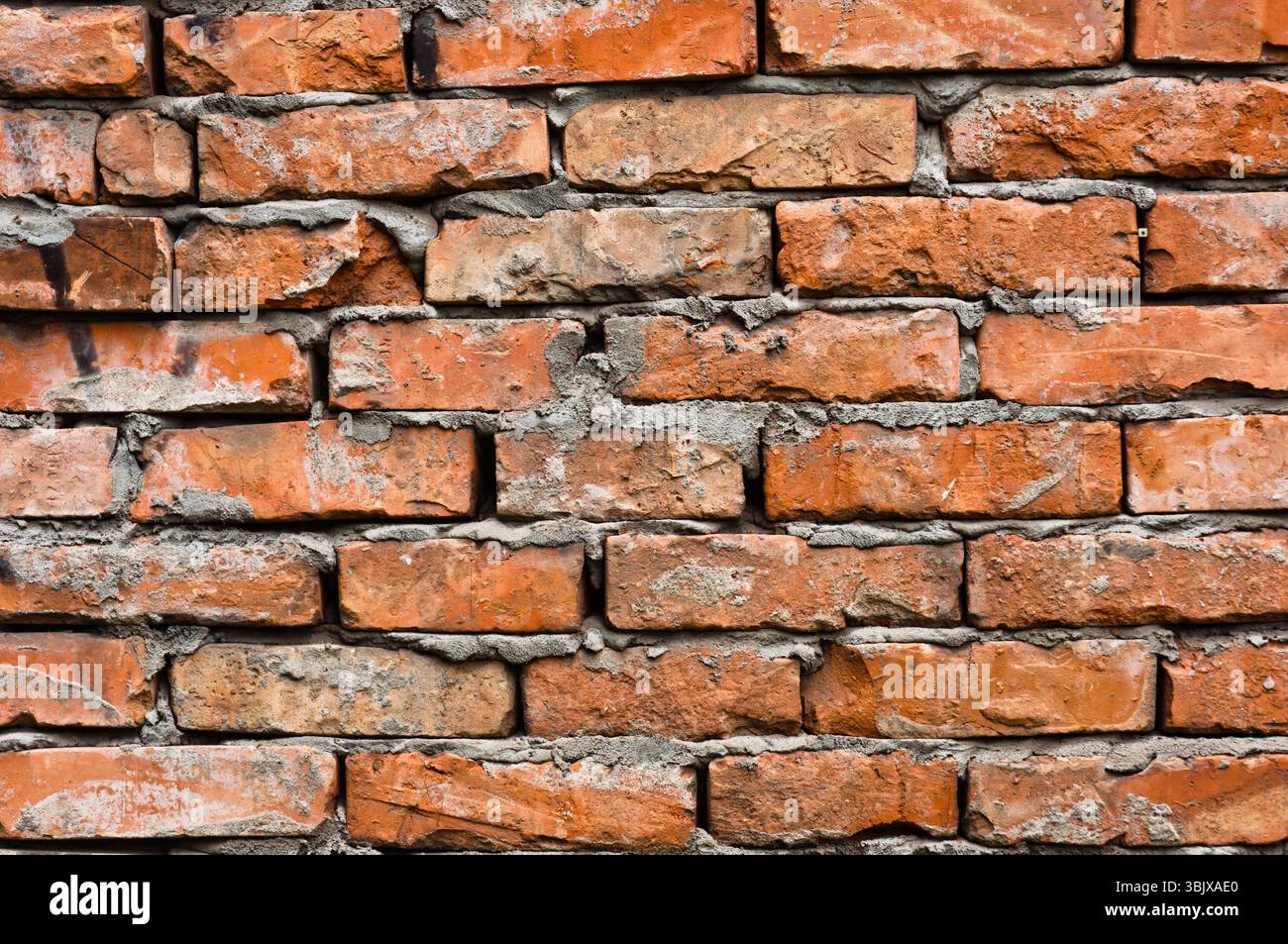Abandoned brick wall Stock Photo