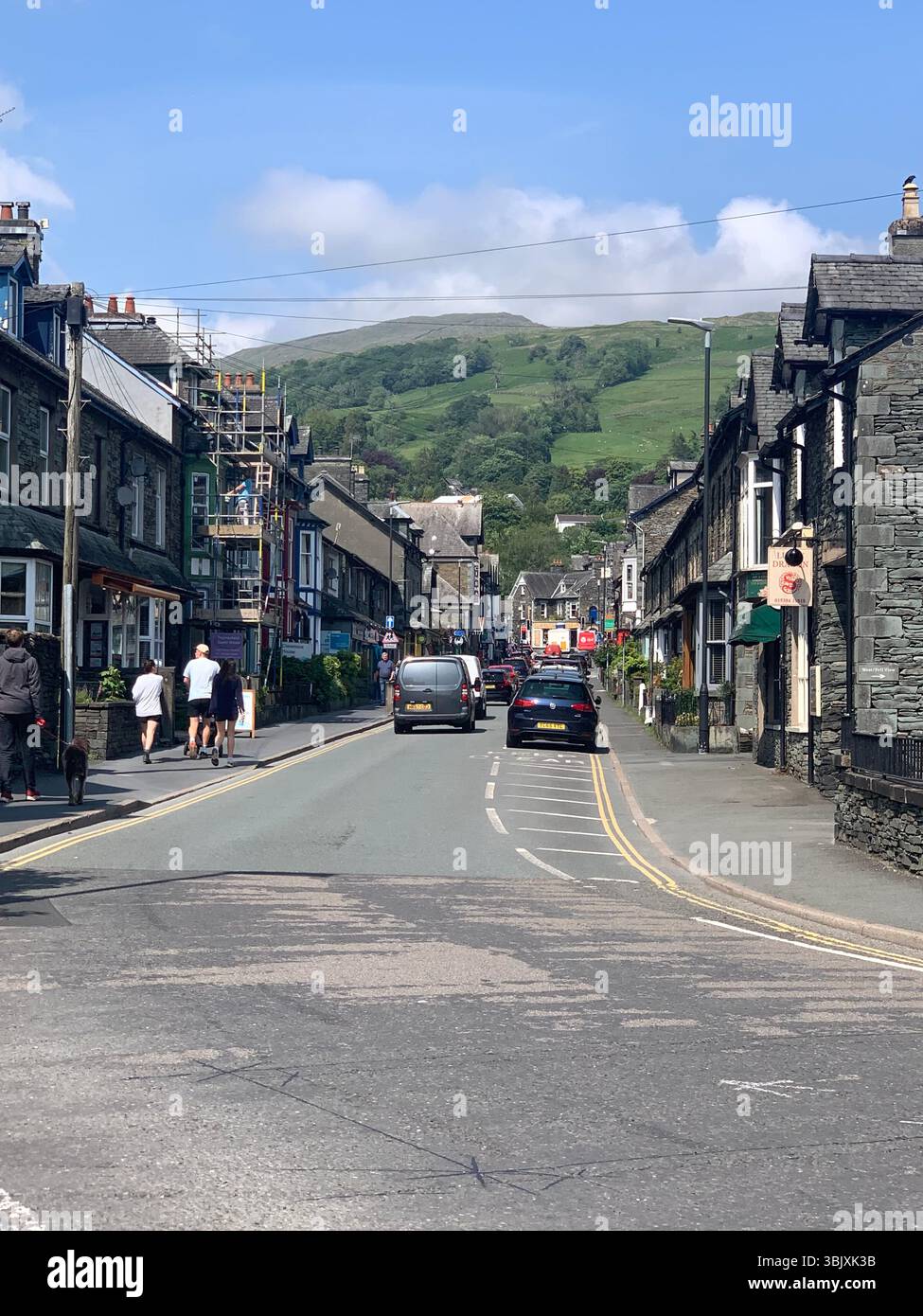 Ambleside Lake District England English lakes British Britain UK houses shop shops games tourists tour old villages outside tourists tourism - Smartphone Captured Stock Image