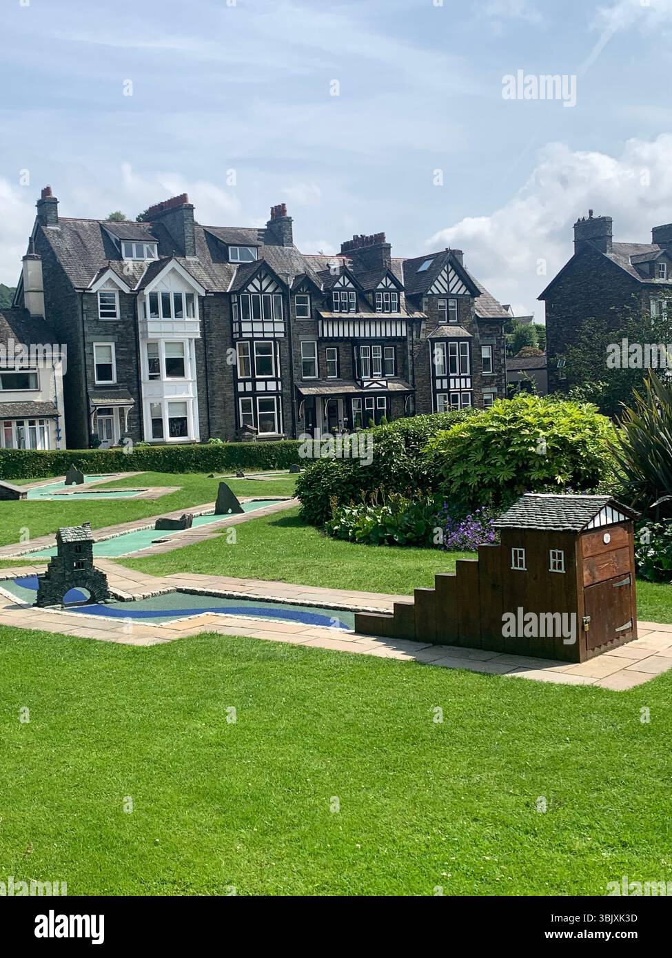 Ambleside Lake District England English lakes British Britain UK houses shop shops games tourists tour old villages outside tourists tourism - Smartphone Captured Stock Image