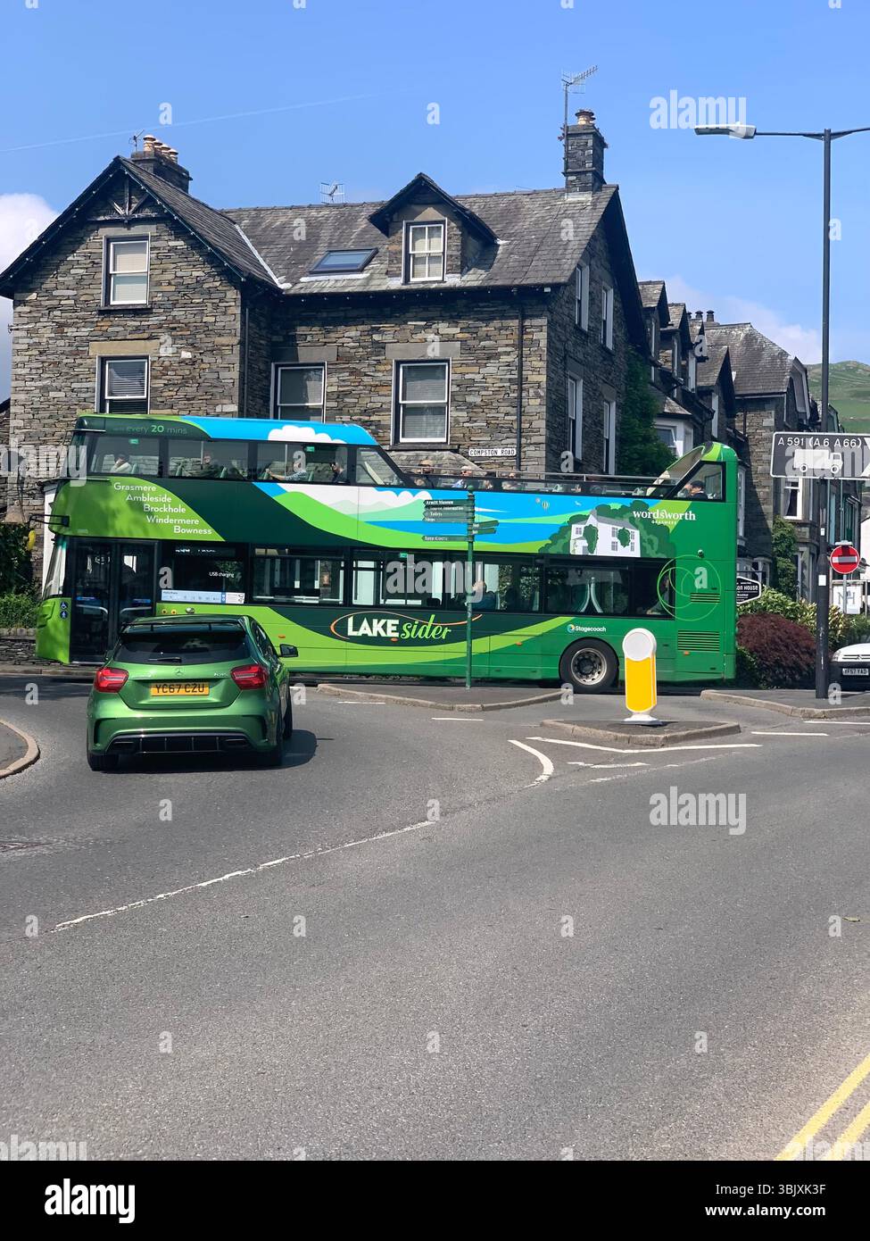 Ambleside Lake District England English lakes British Britain UK houses shop shops games tourists tour old villages outside tourists tourism - Smartphone Captured Stock Image