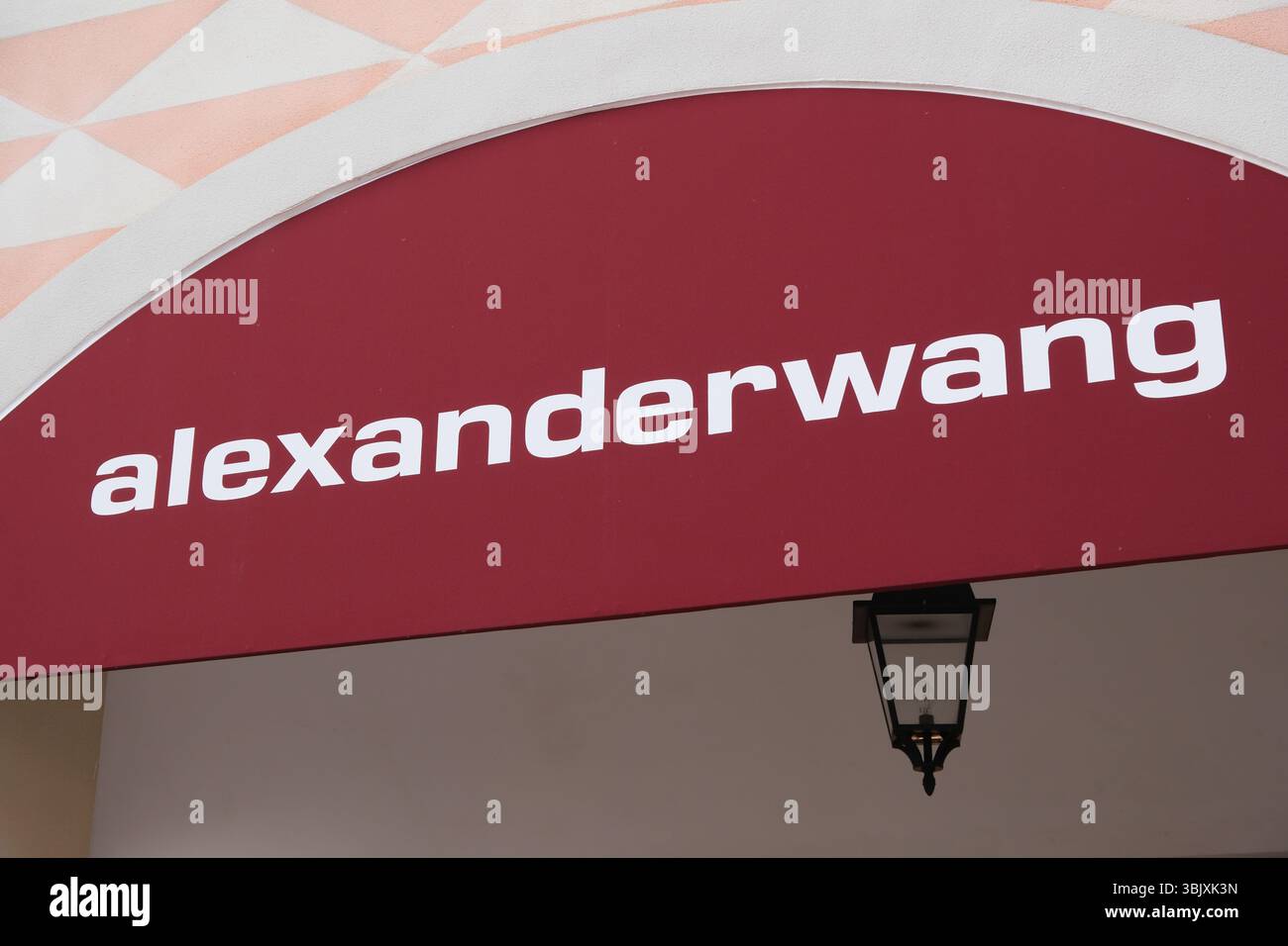 Shanghai,China-April 5th 2025: alexander wang brand logo Stock Photo