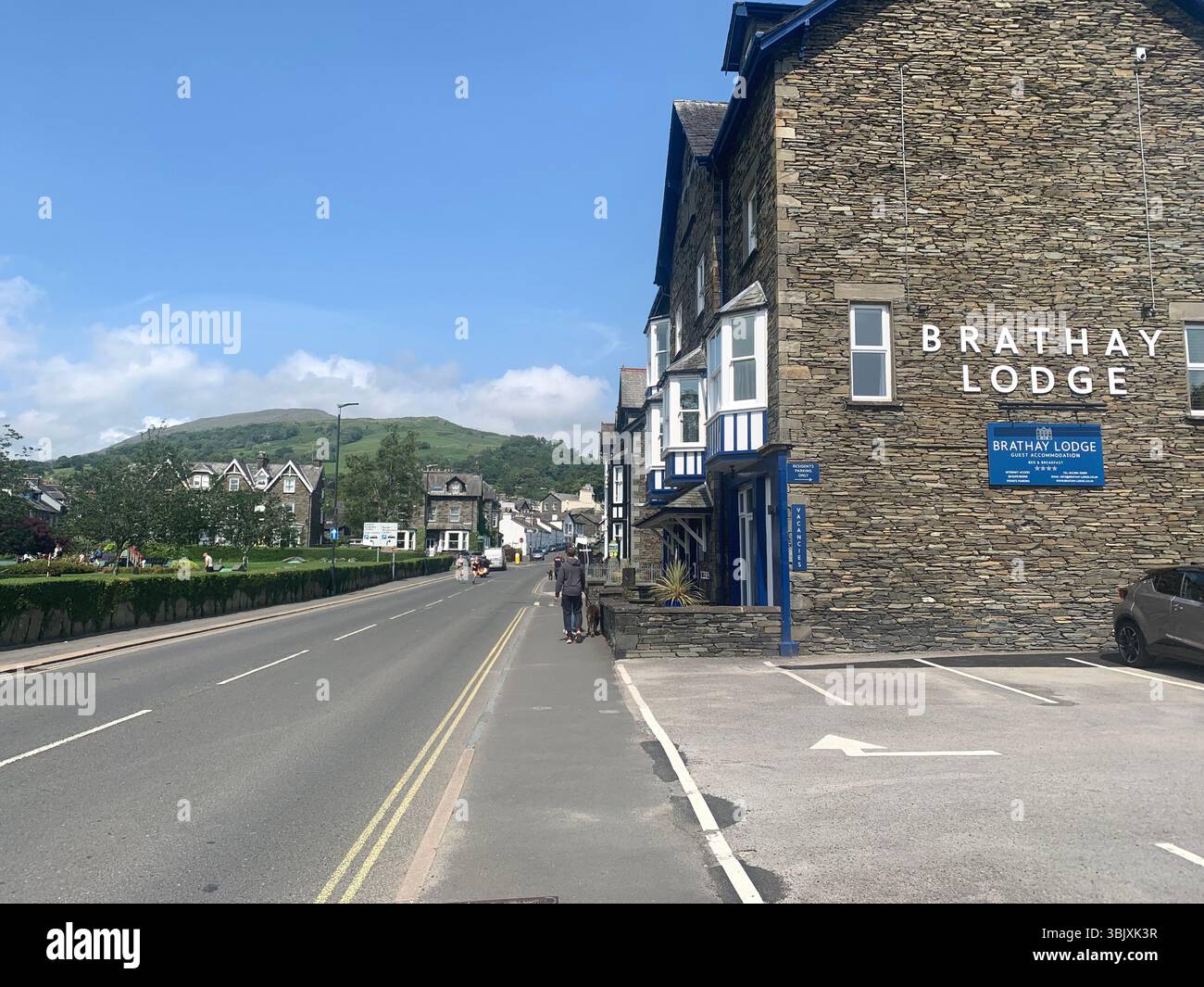 Ambleside Lake District England English lakes British Britain UK houses shop shops games tourists tour old villages outside tourists tourism - Smartphone Captured Stock Image