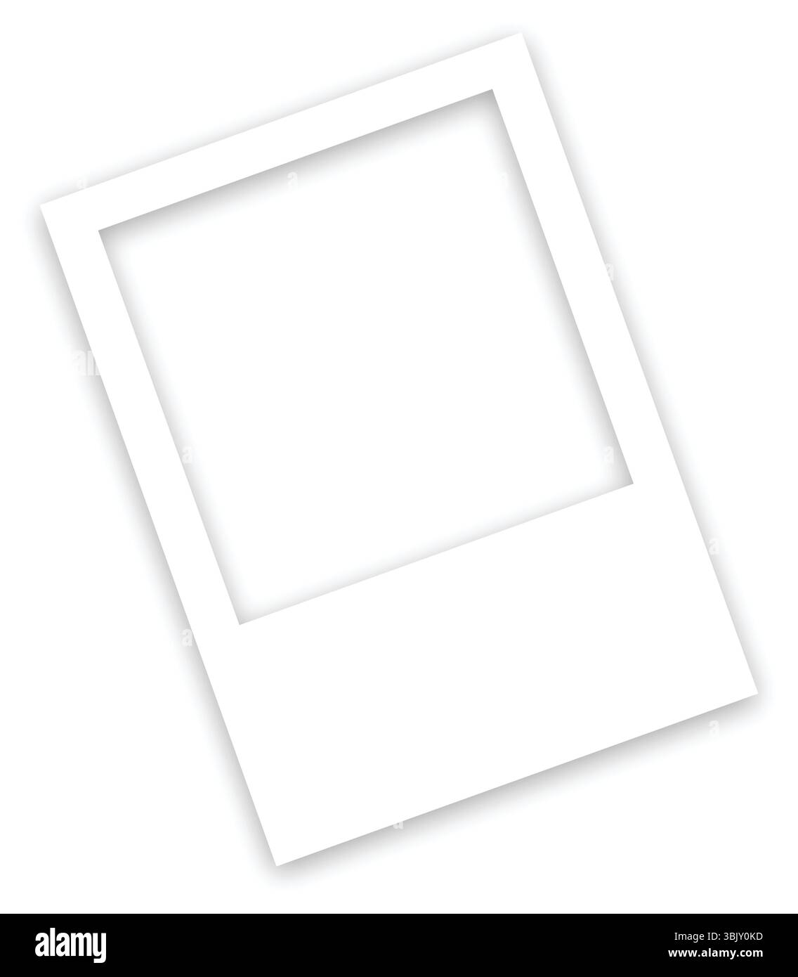 Blank Polaroid Frame Minimal Vintage Snapshot Template in Isolated
