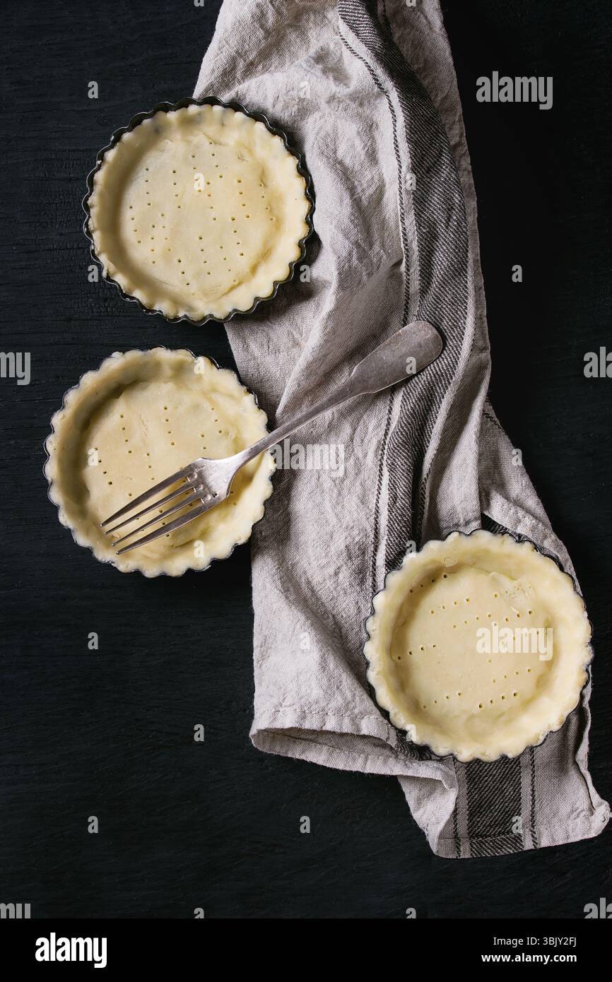Dough for baking quiche tart Stock Photo