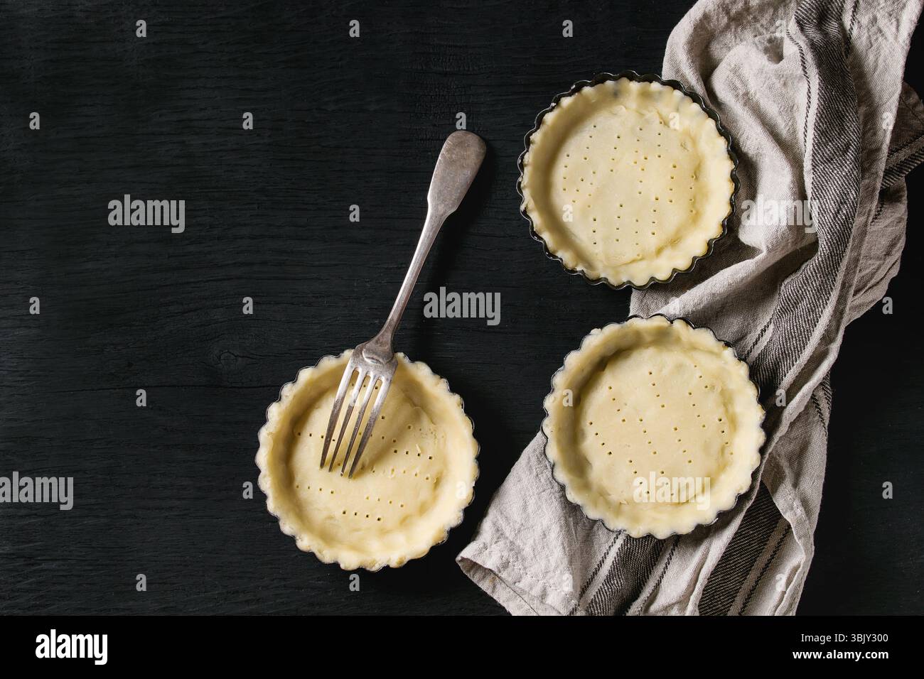 Dough for baking quiche tart Stock Photo