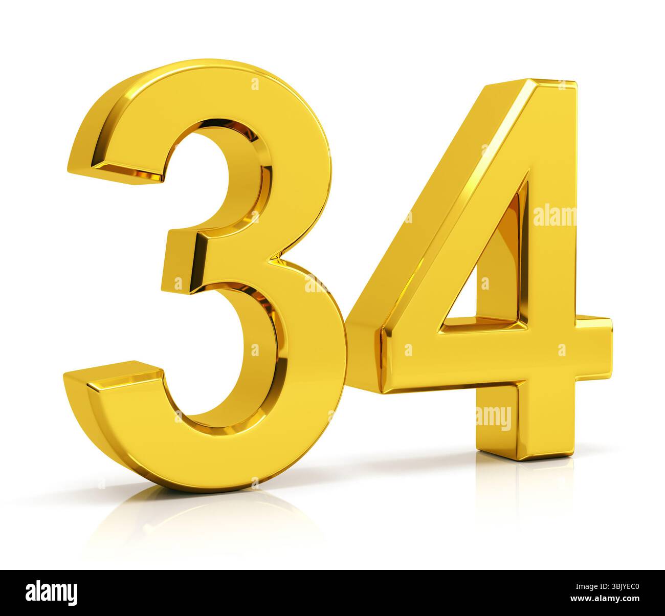 Notes 34 3d number 34 hi-res stock photography and images - Alamy