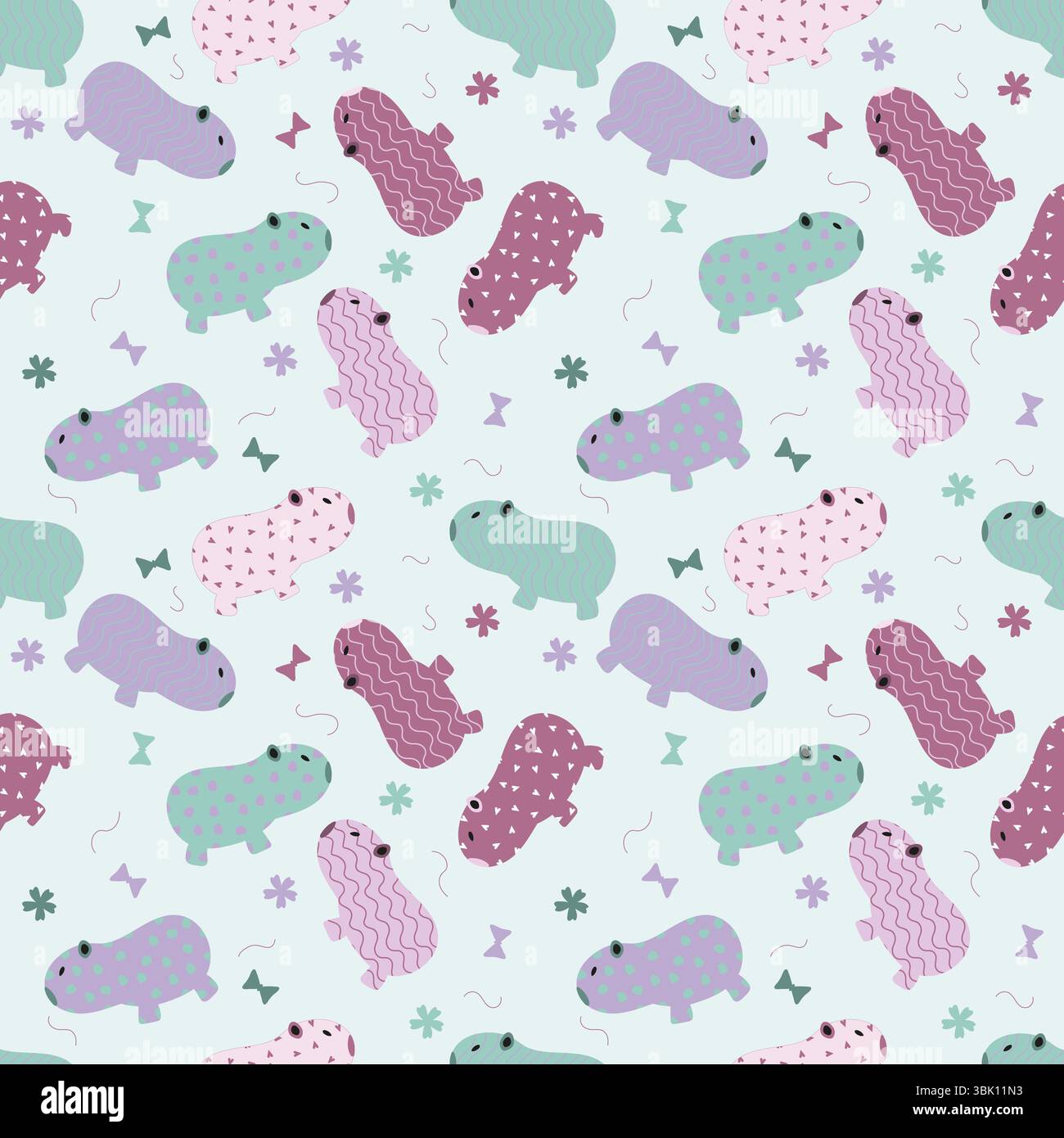 capybara pattern Stock Vector
