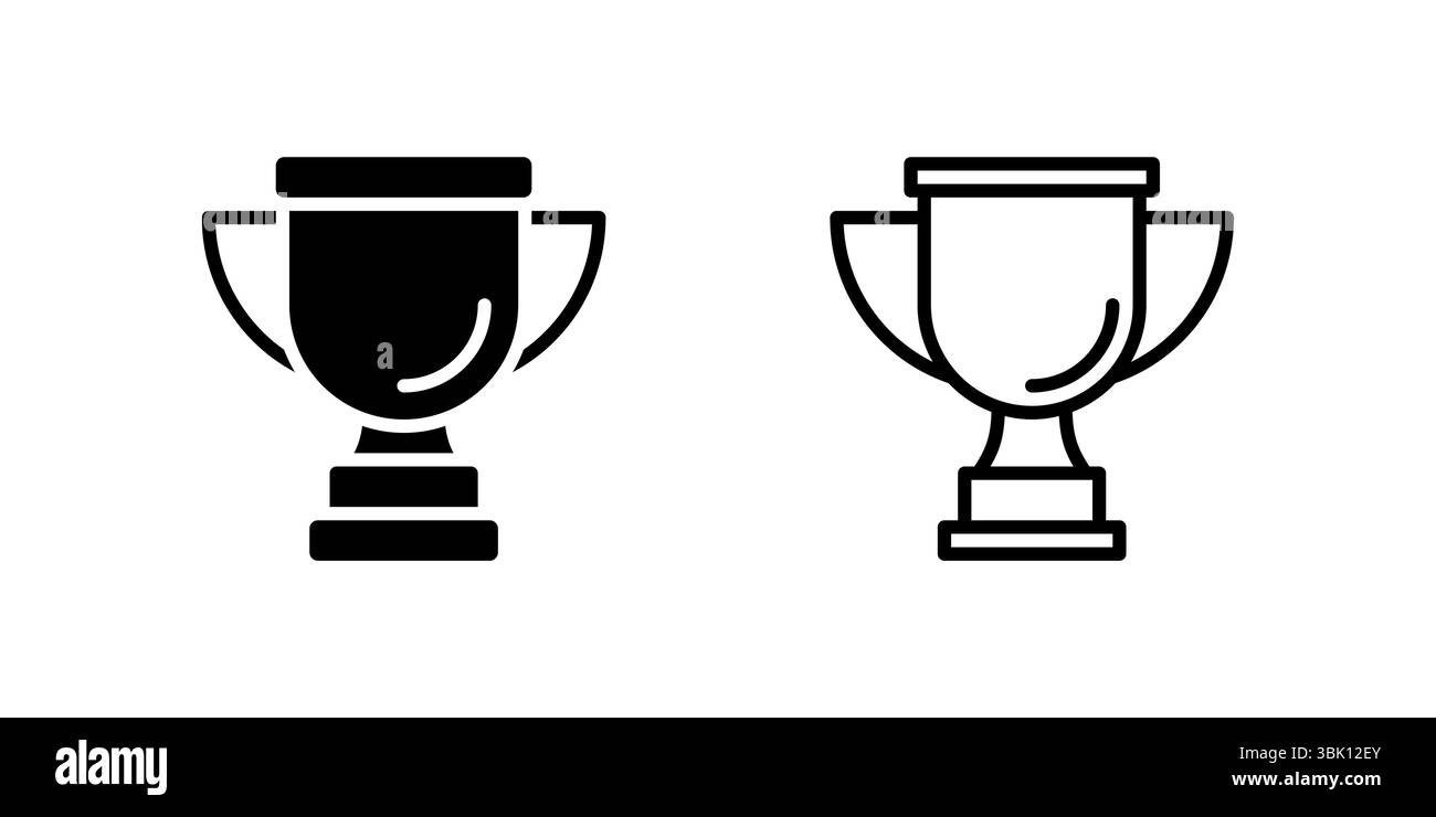 Trophy icon set for tournament winners and achievements Stock Vector ...