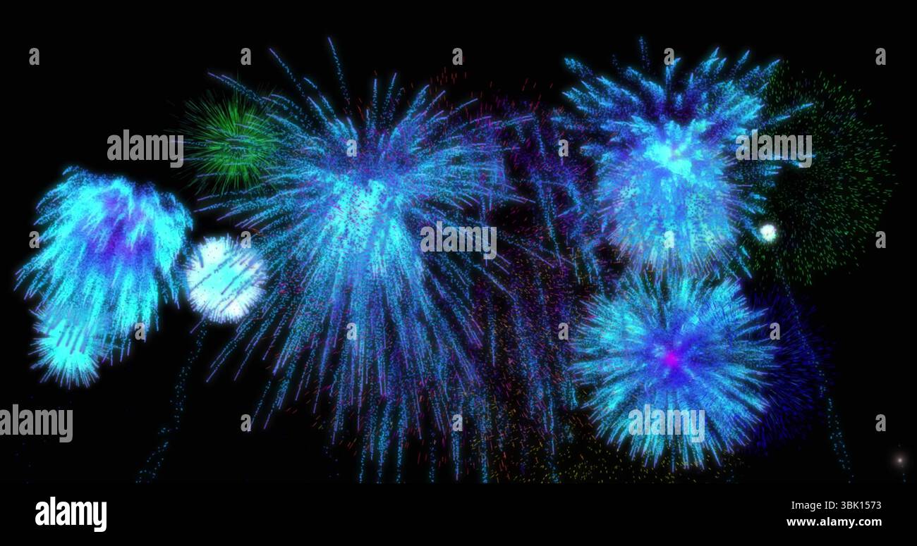 Blue glowing particle trails cascade hi-res stock photography and ...