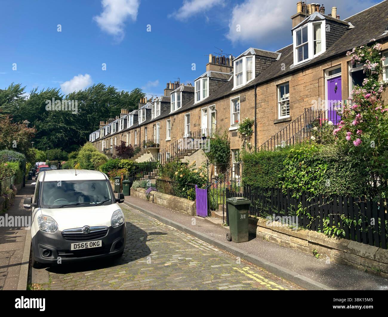 Teviotdale Place Stockbridge colonies, traditional residential housing, Edinburgh Scotland Stock Photo