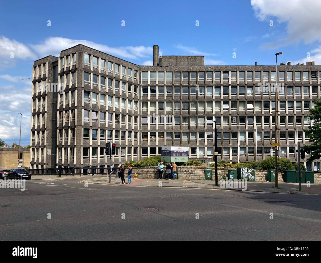 Argyle House office block, commercial office space for lease, Edinburgh Scotland. Brutalist architecture built in the 1960s. - Smartphone Captured Stock Image