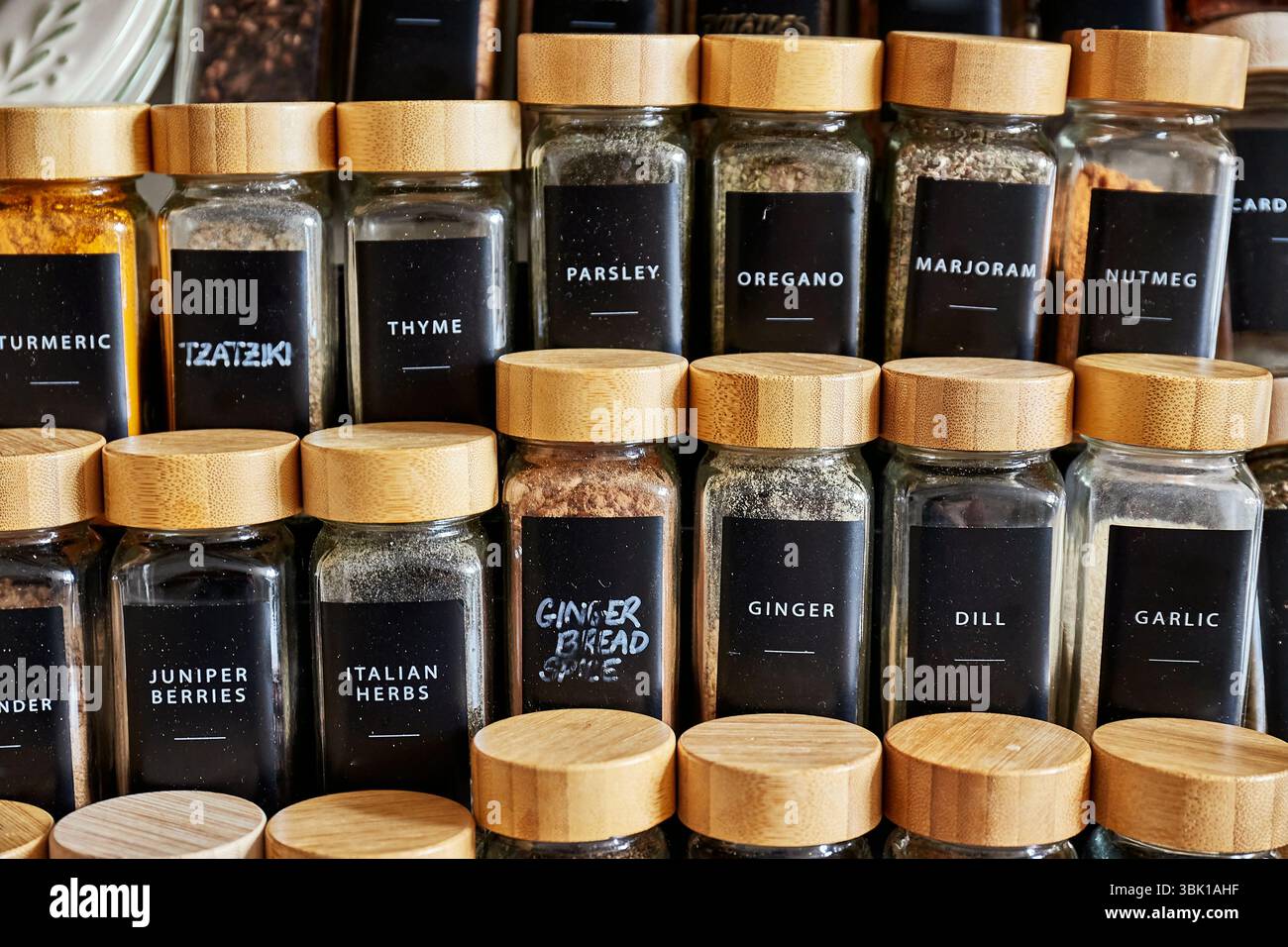 Many spices in a kitchen Stock Photo