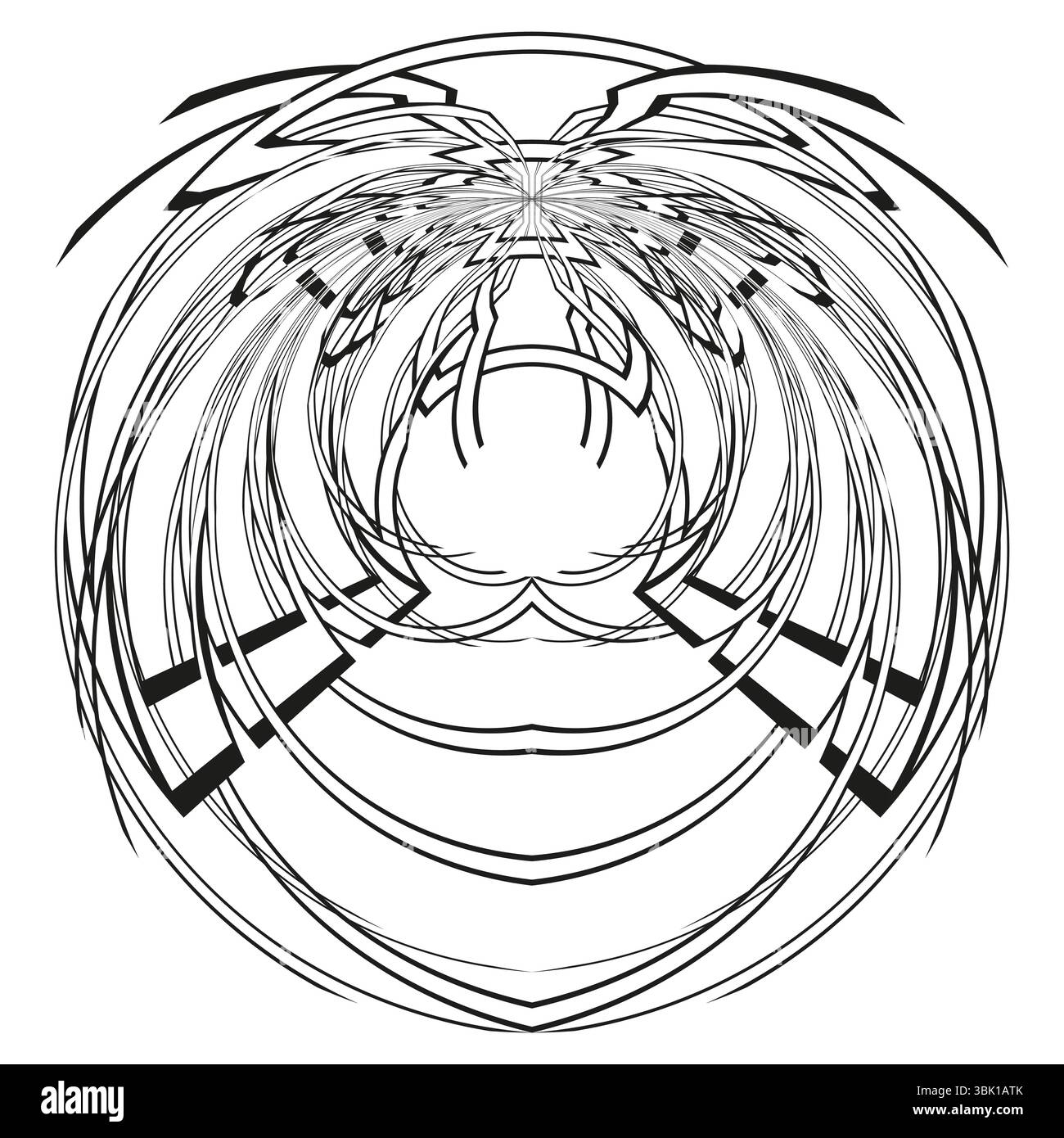Spiral ring pattern. Abstract concentric circles. Vector geometric ...