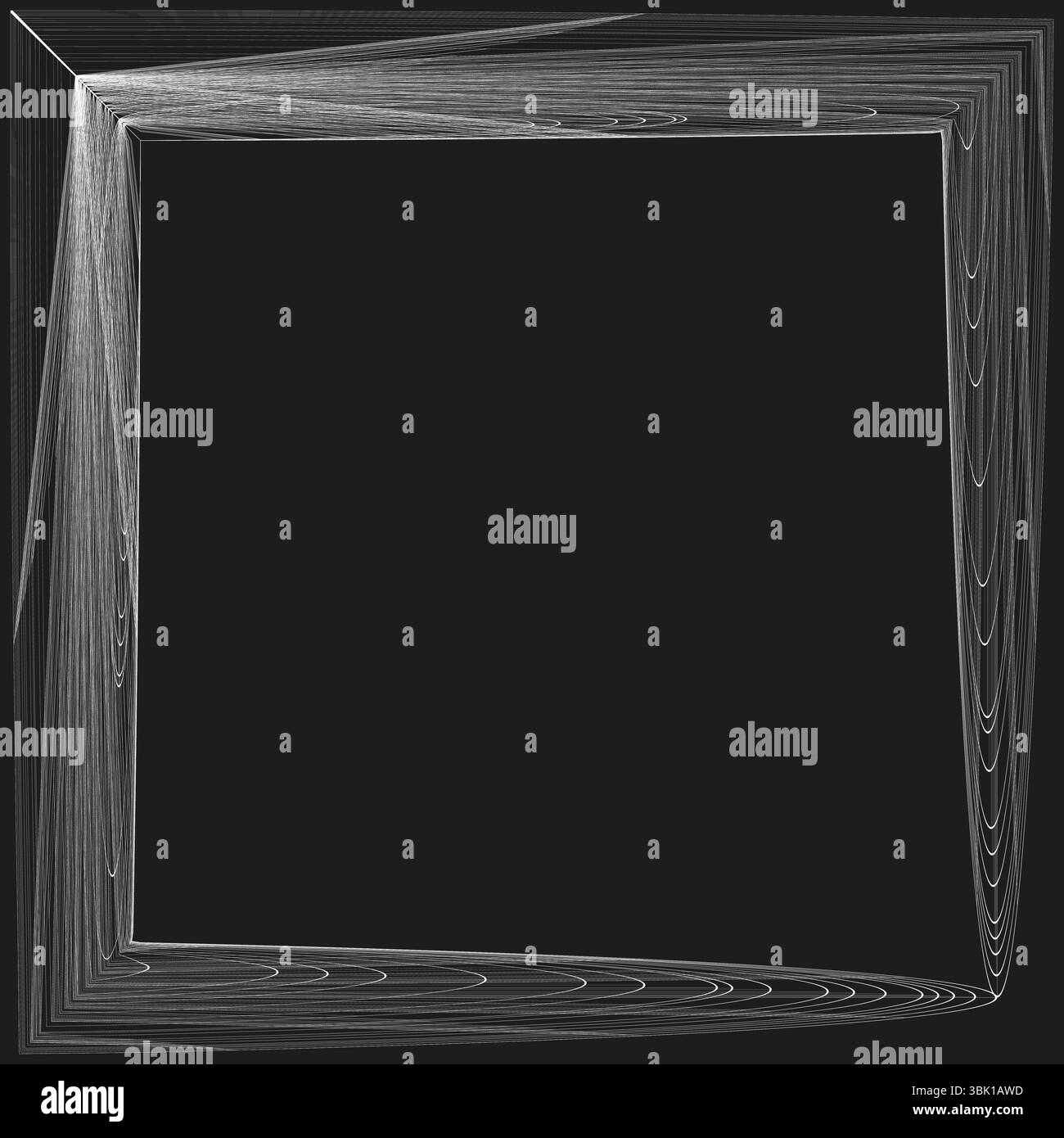 Abstract frame shape. Black lined border. Vector minimal form. Geometric square outline. Stock Vector