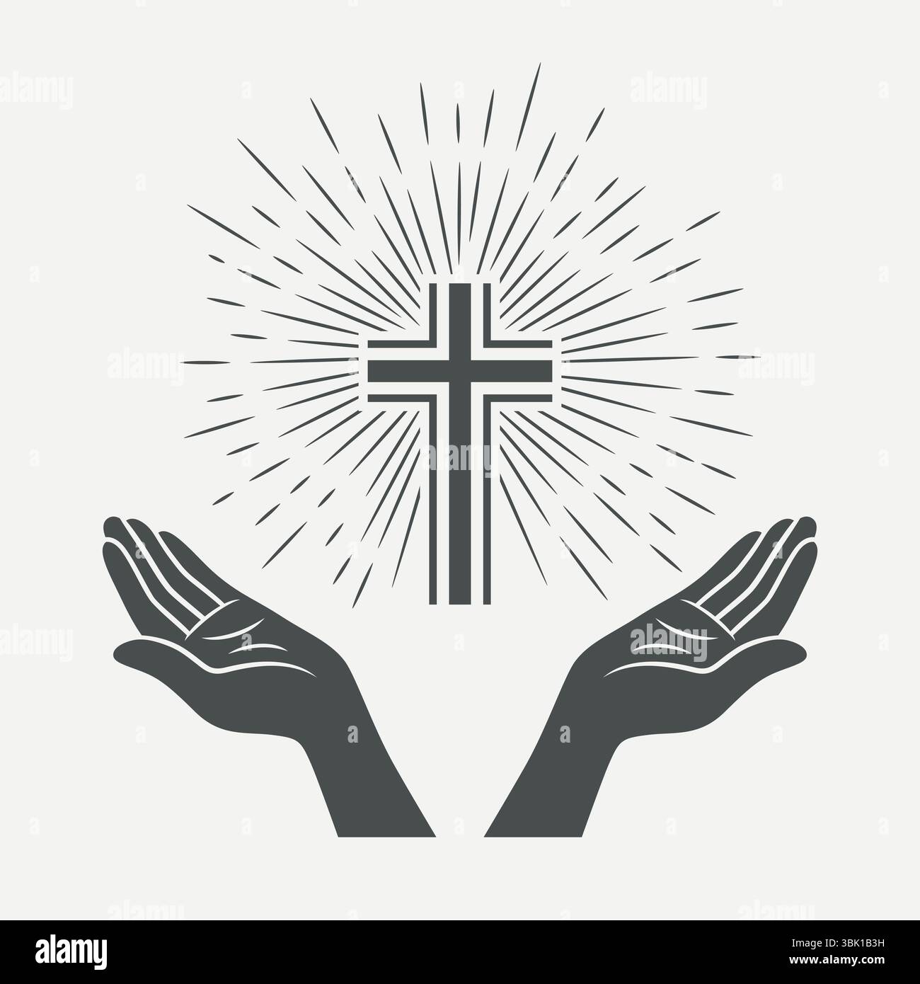 Prayer hands icon hi-res stock photography and images - Alamy