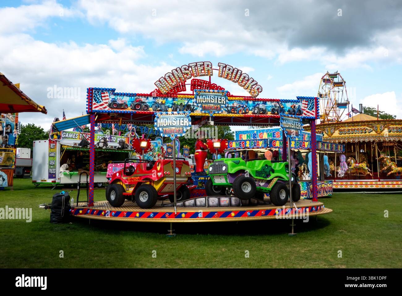 Red Funfair Ride Monster truck red hi-res stock photography and images - Alamy