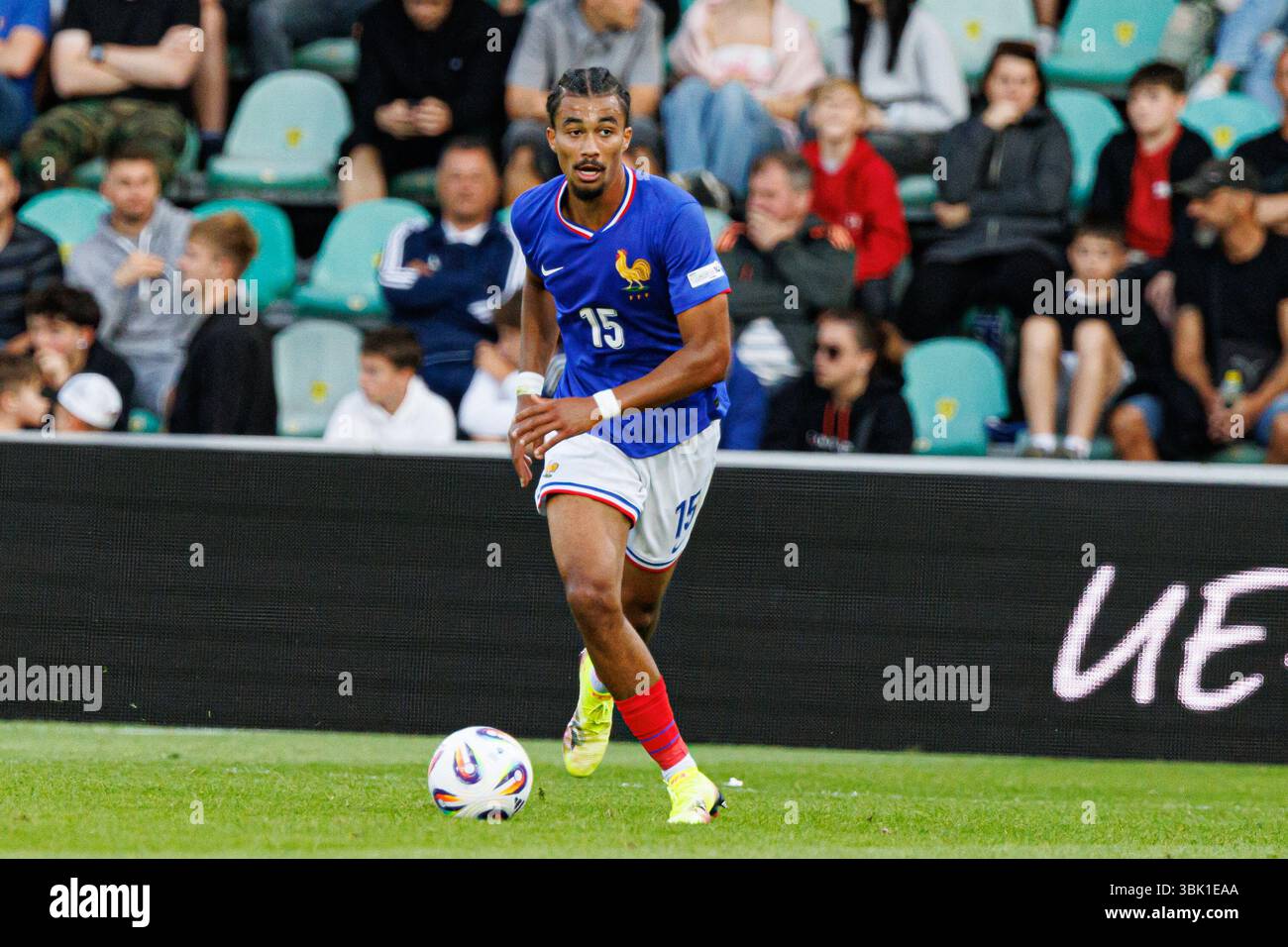 Jean-Matteo Bahoya seen during UEFA Euro U-21 2025 game between ...