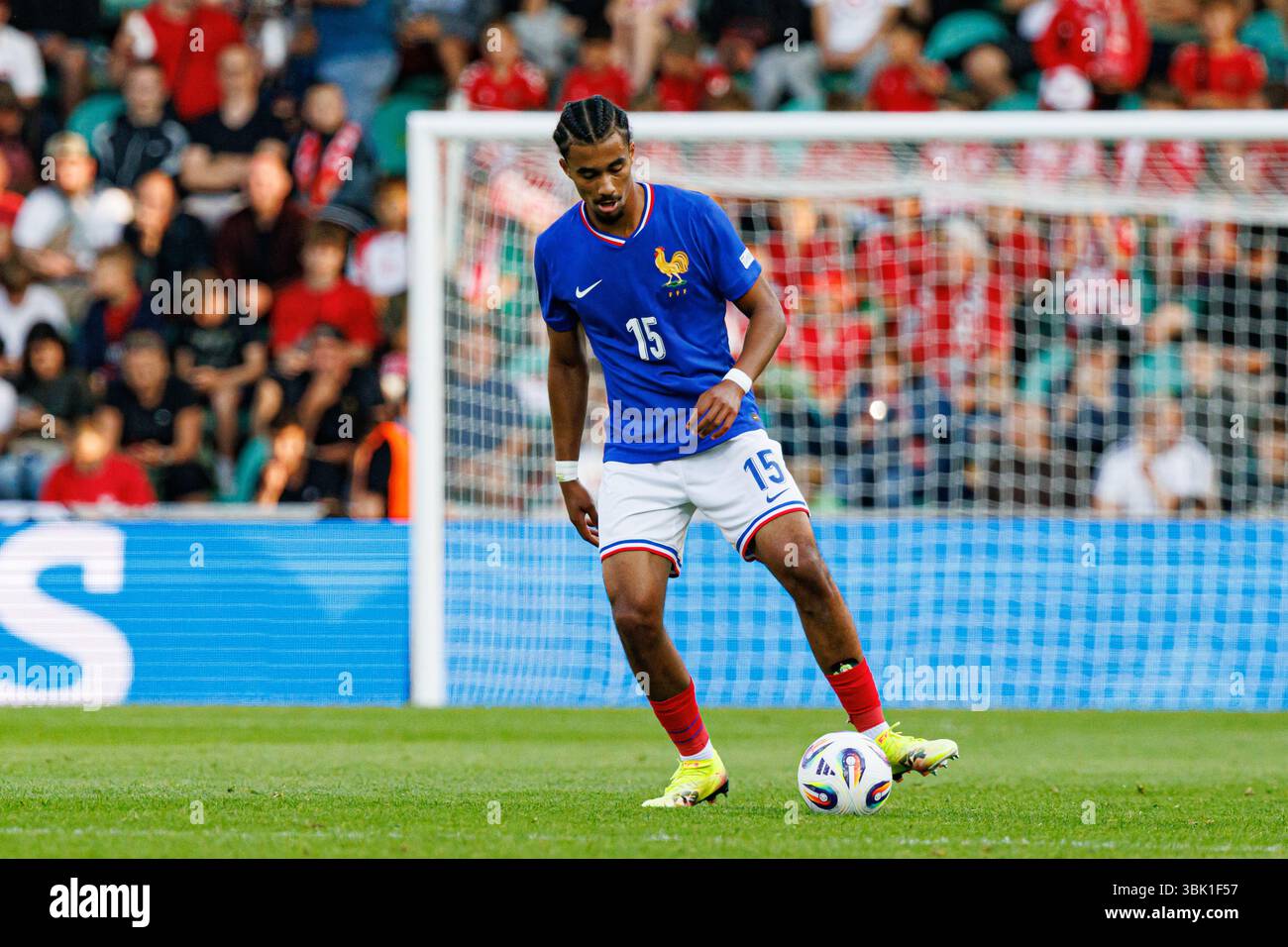 Jean-Matteo Bahoya seen during UEFA Euro U-21 2025 game between ...