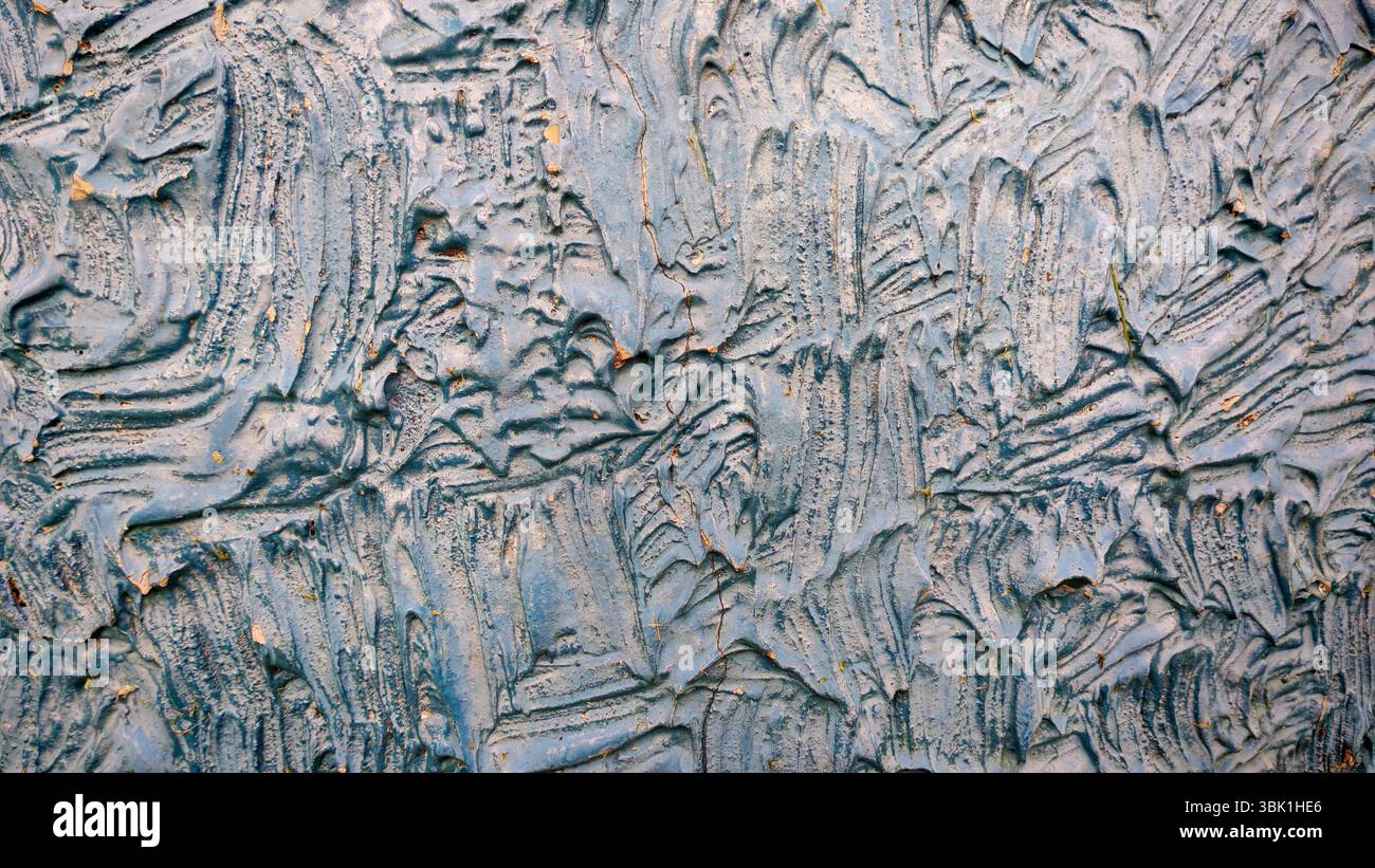 Abstract Blue Gray Textured Wall Surface Stock Photo