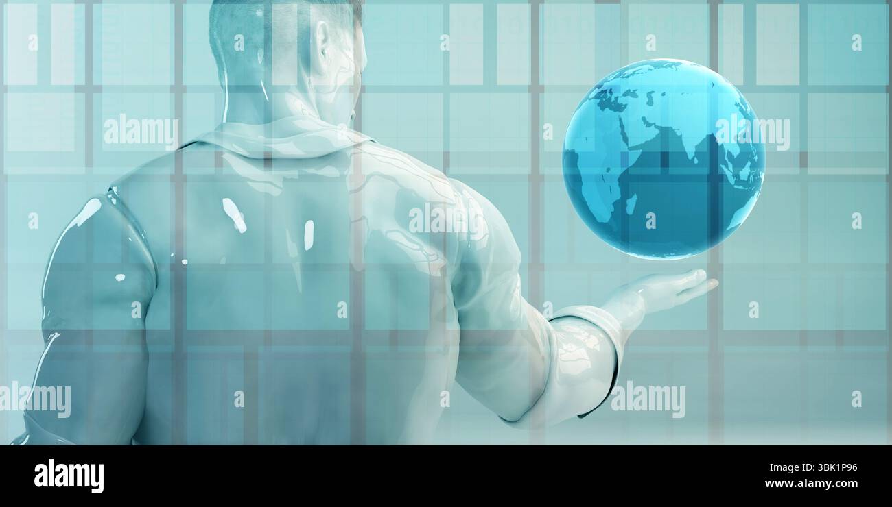 Digital Global Technology Concept Abstract Background Stock Photo