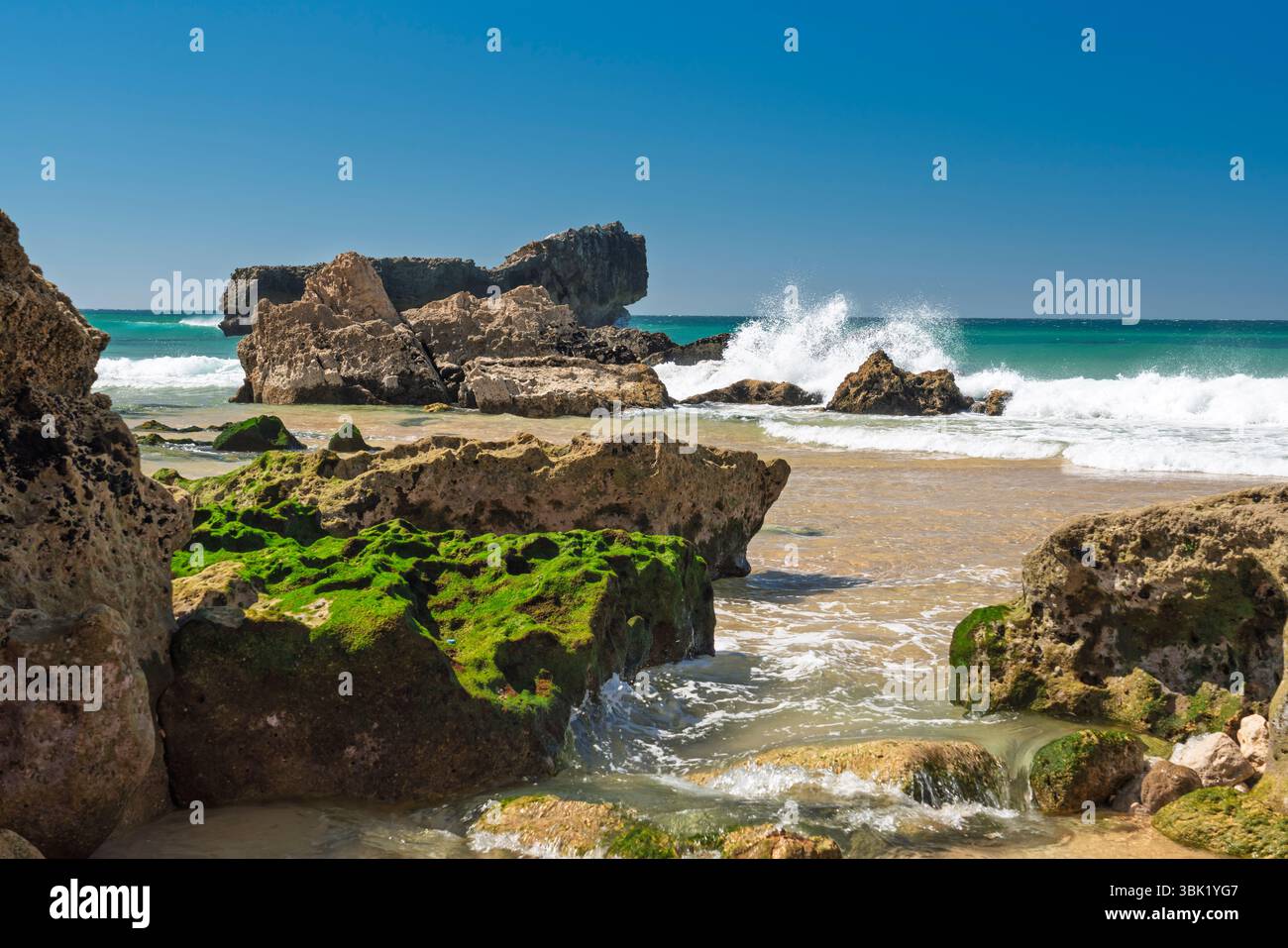 Off Shore Rocks Offshore rocks, sea stacks and surf on Tonel Beach, Sagres, Algarve ...