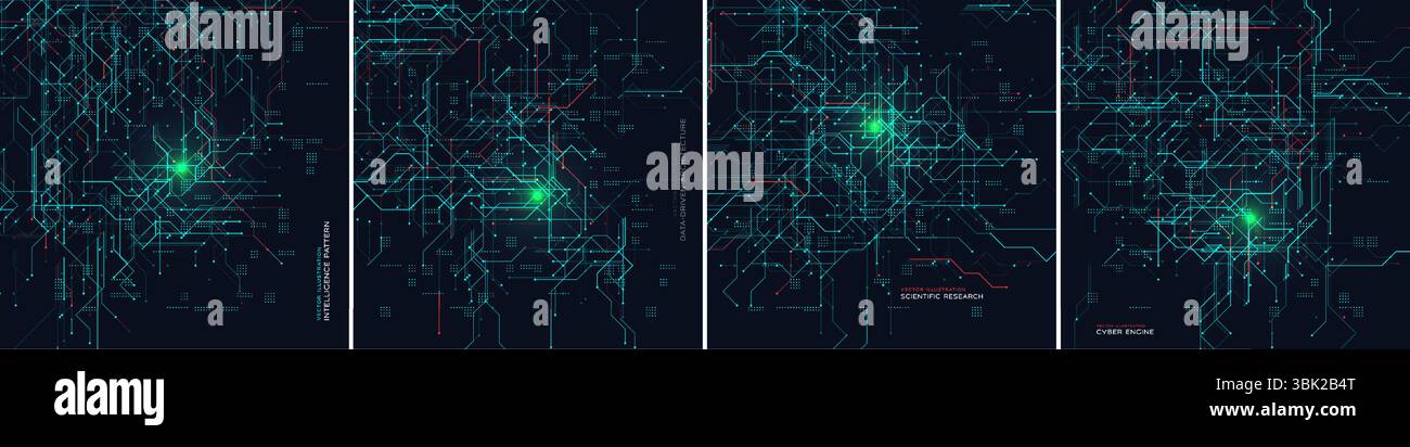 Glowing data circuits map Stock Vector Images - Alamy