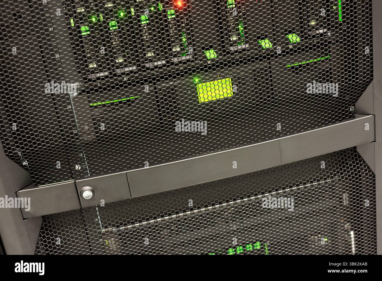 Mainframe of a data server closeup photo Stock Photo